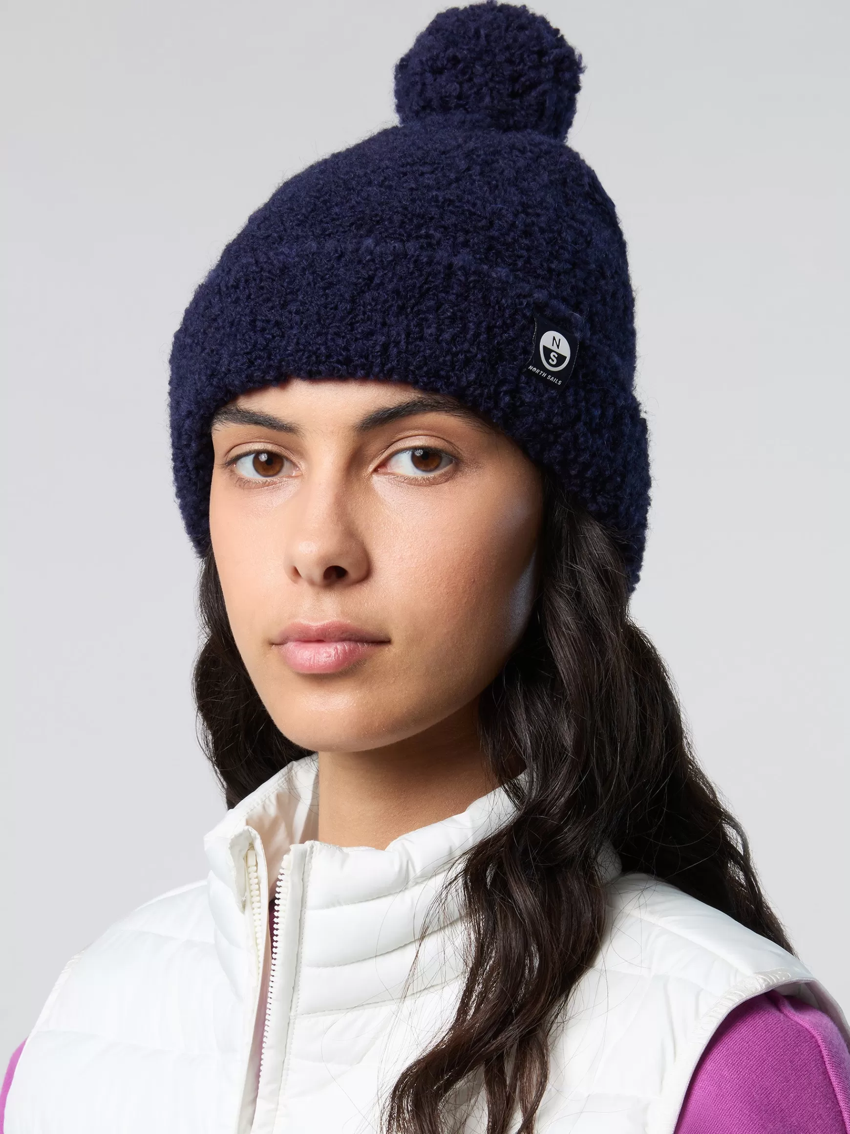 North Sails Berretto in bouclé con pon-pon>Donna Accessori