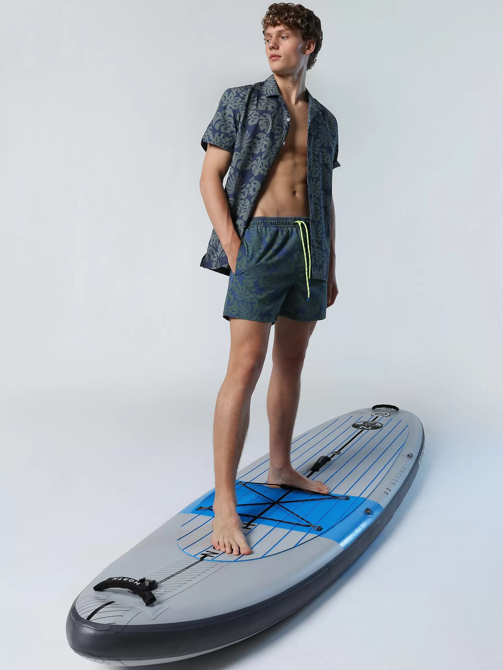 North Sails Boxer mare con motivo tropical>Uomo Outlet | Costumi Da Bagno