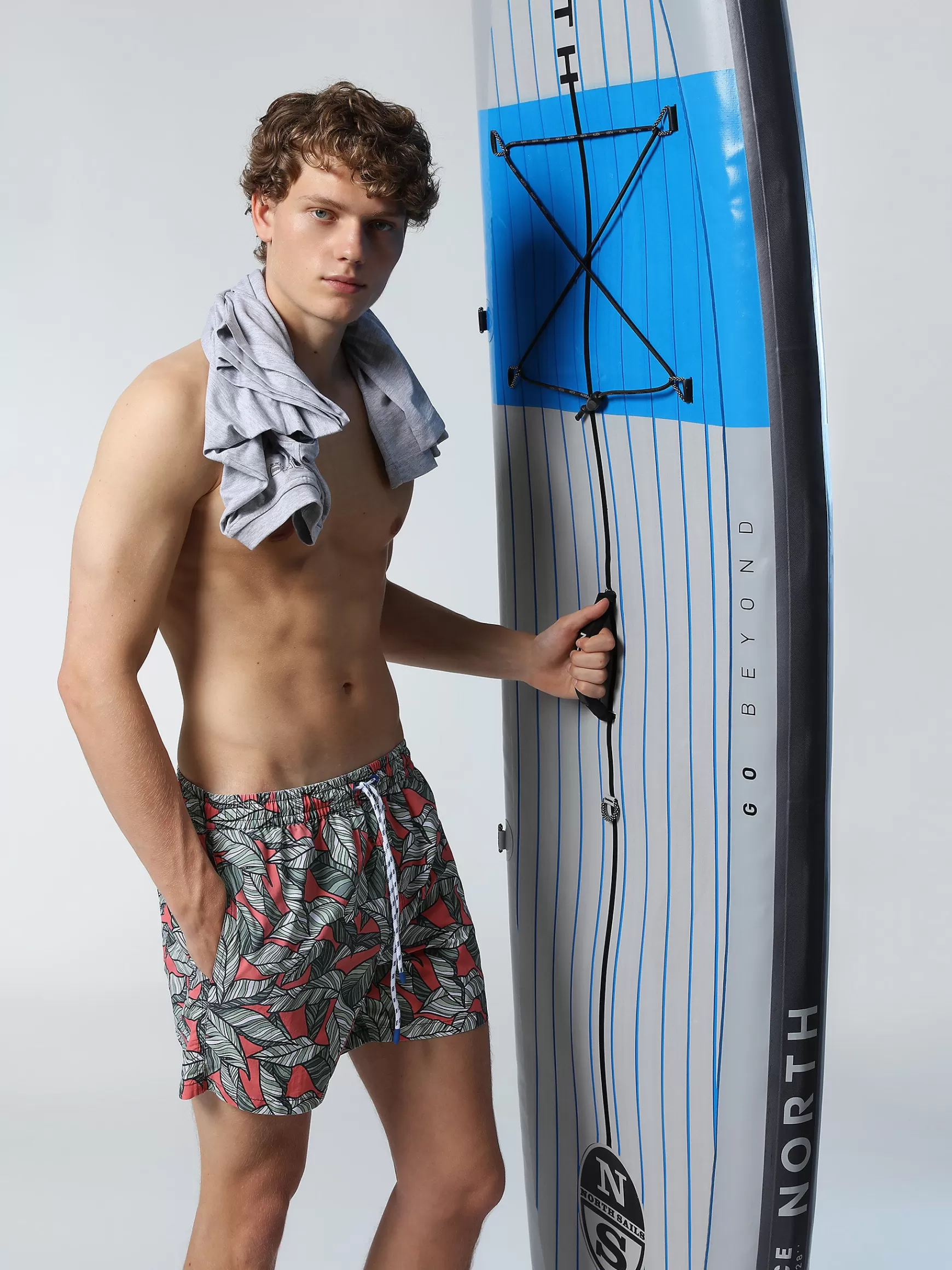 North Sails Boxer mare con motivo tropical>Uomo Outlet | Costumi Da Bagno