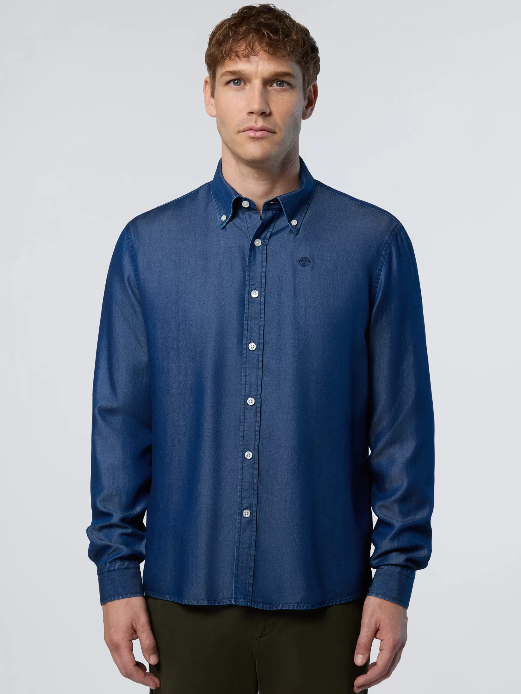 North Sails Camicia button-down in denim TENCEL™>Uomo Camicie