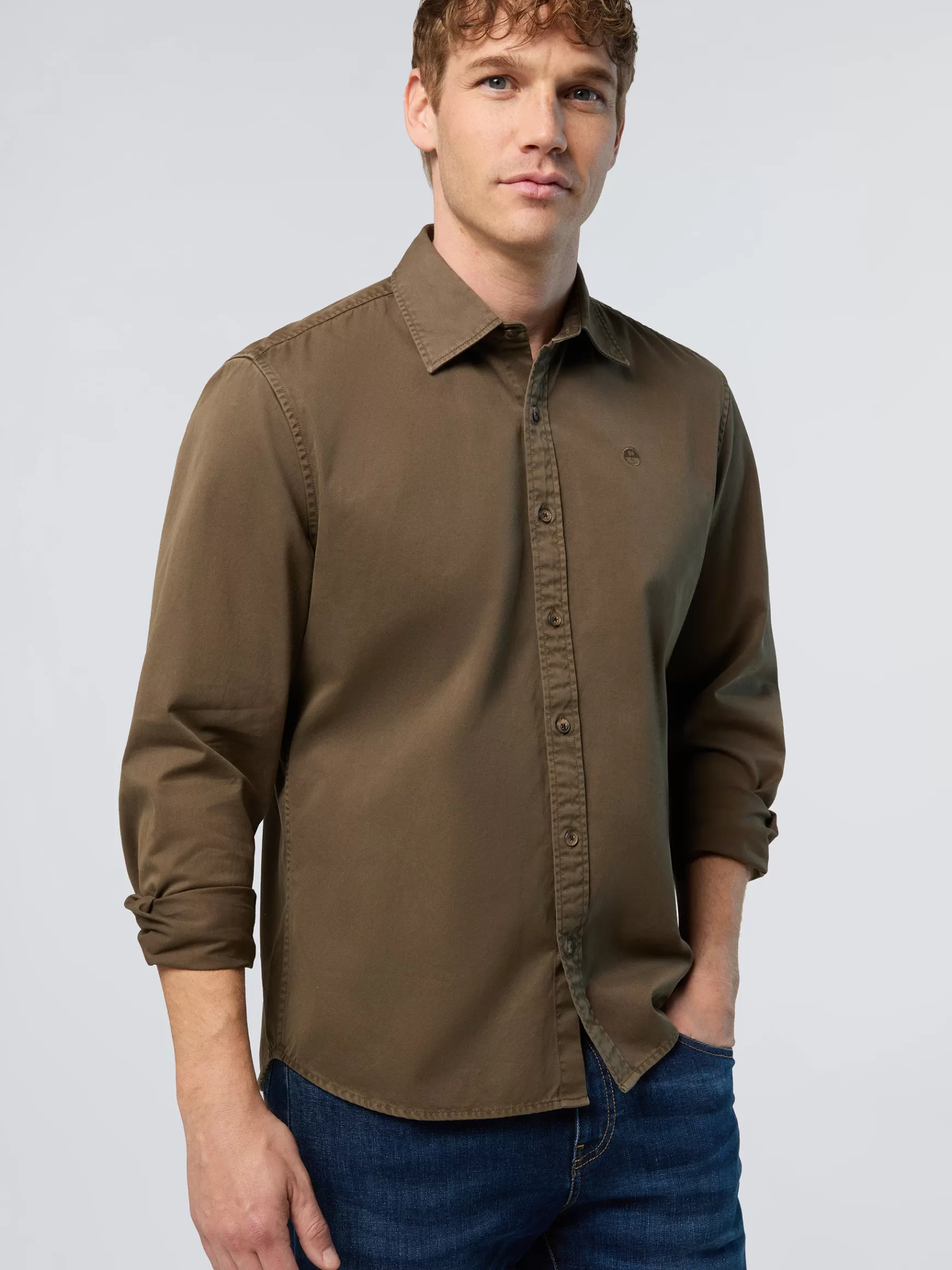North Sails Camicia button-down in gabardina>Uomo Camicie