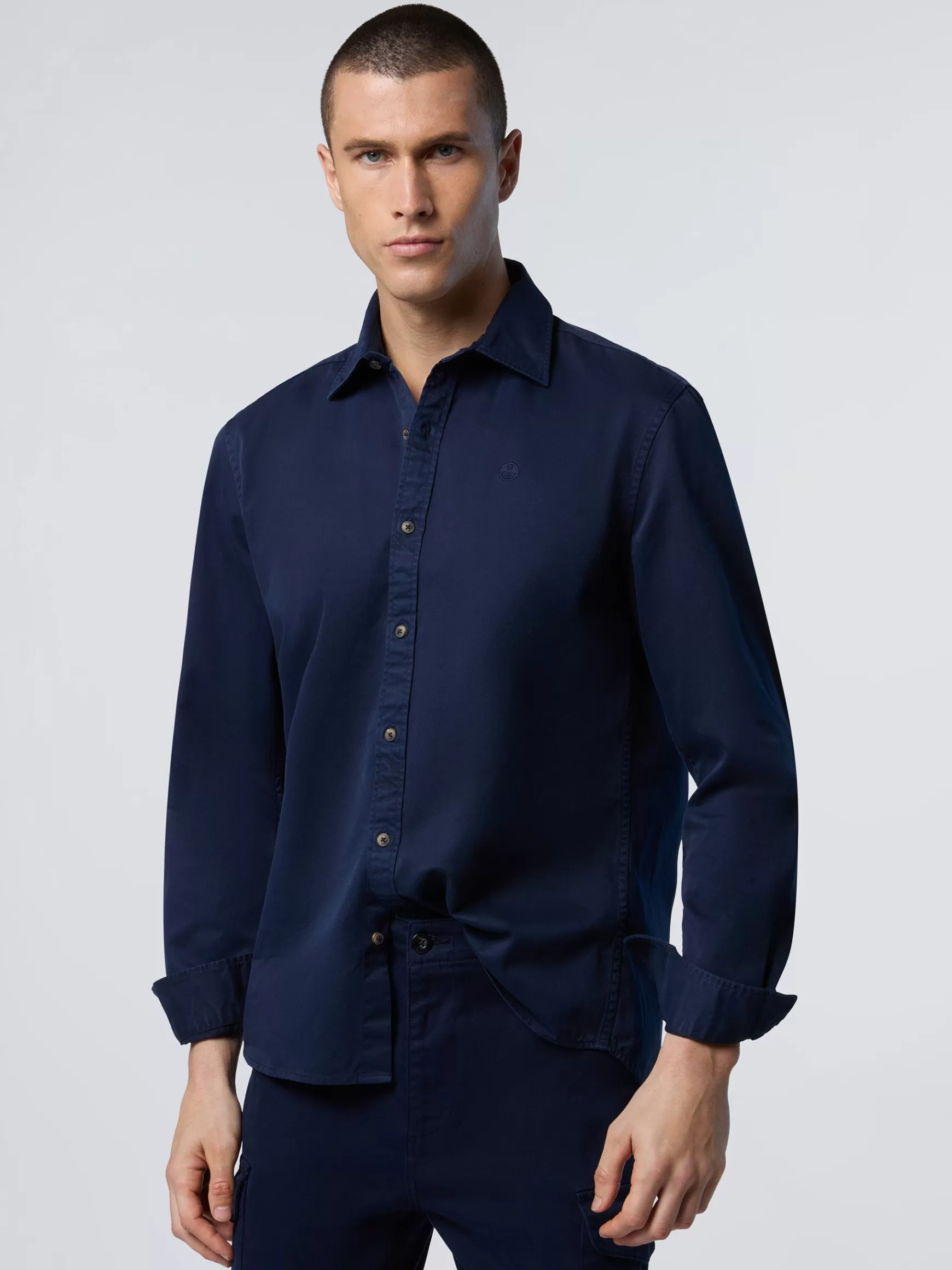 North Sails Camicia button-down in gabardina>Uomo Camicie