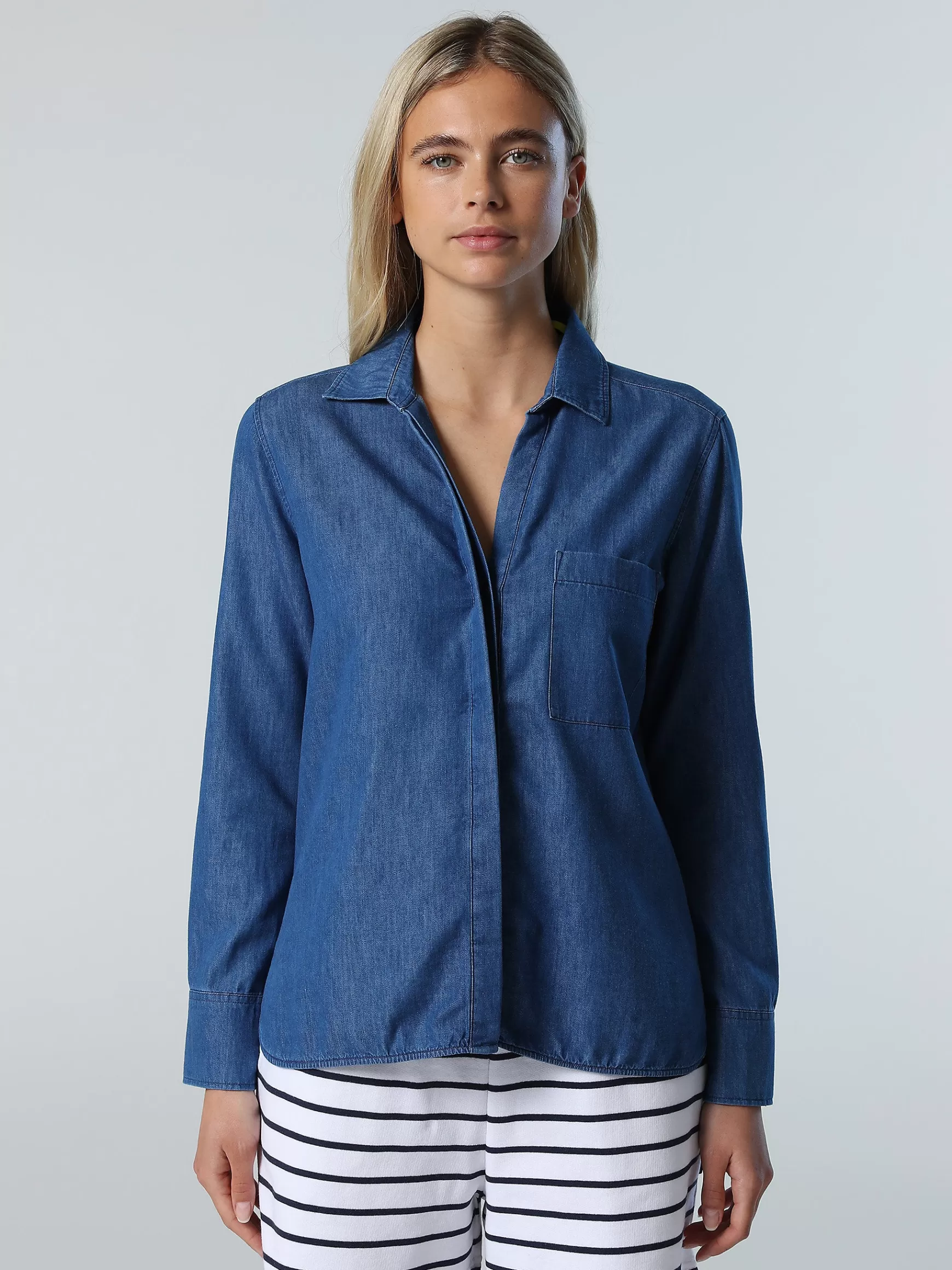 North Sails Camicia in denim tencel>Donna Outlet | Camicie