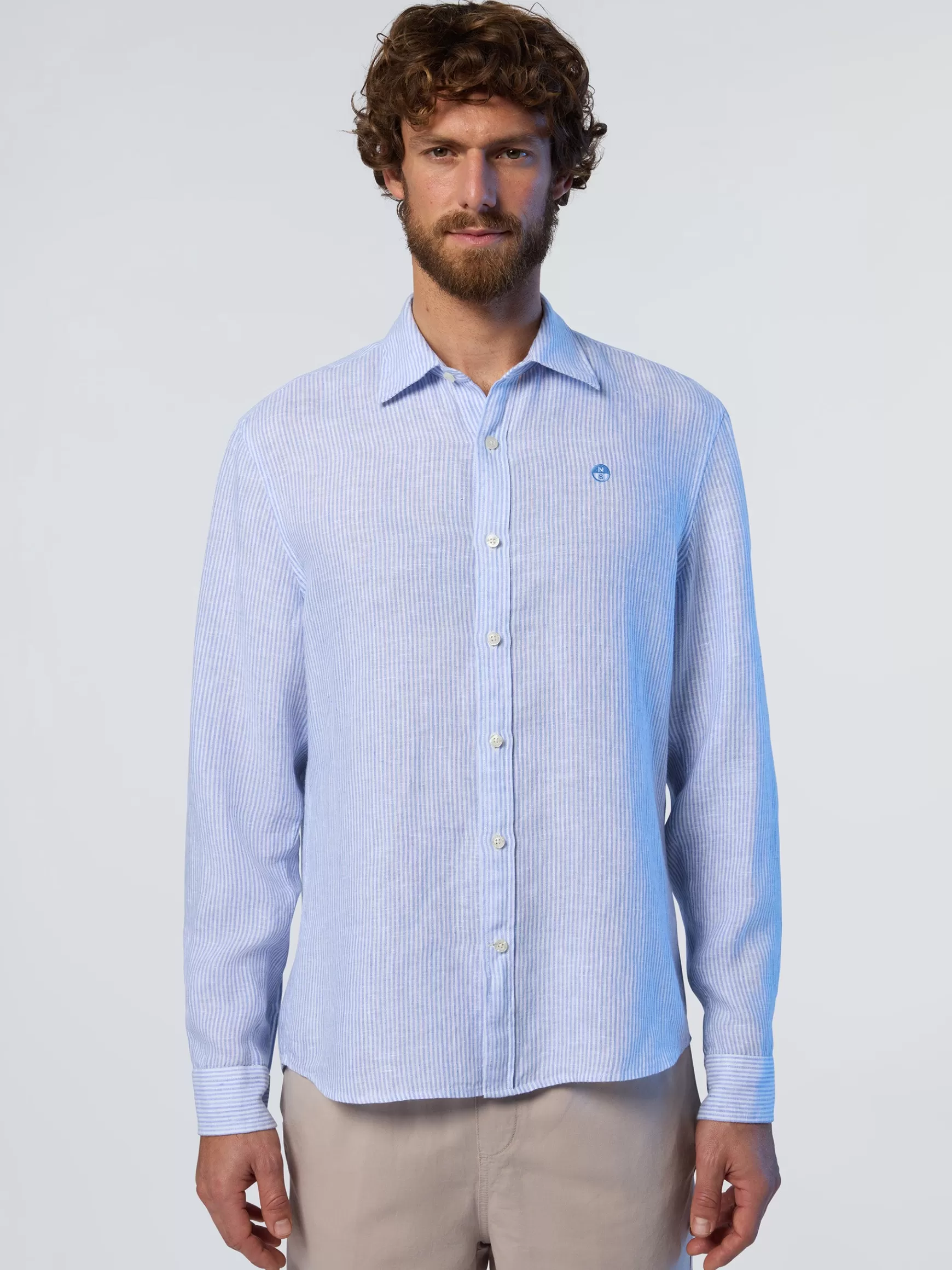 North Sails Camicia in lino a righe>Uomo Outlet | Camicie