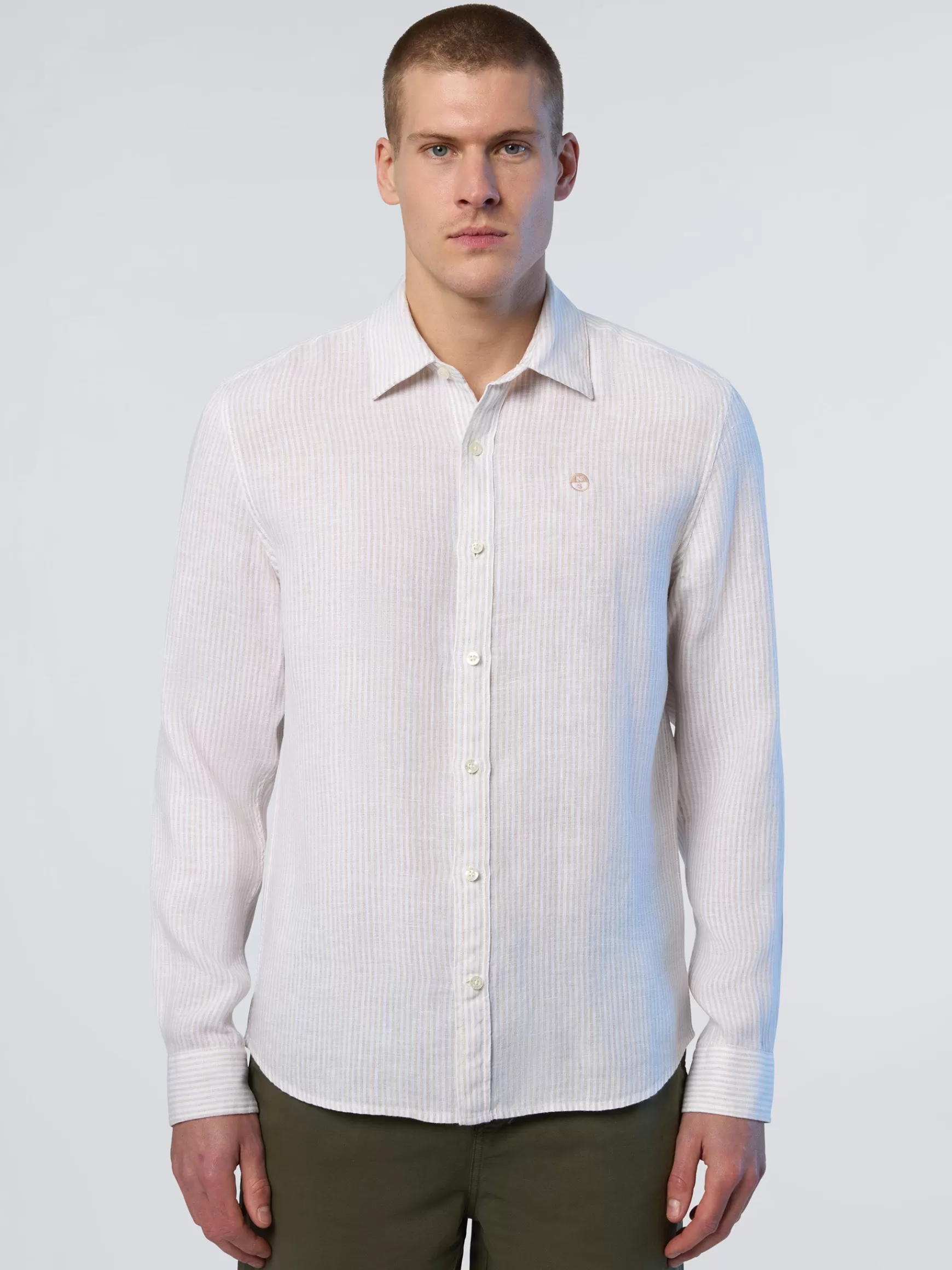 North Sails Camicia in lino a righe>Uomo Outlet | Camicie