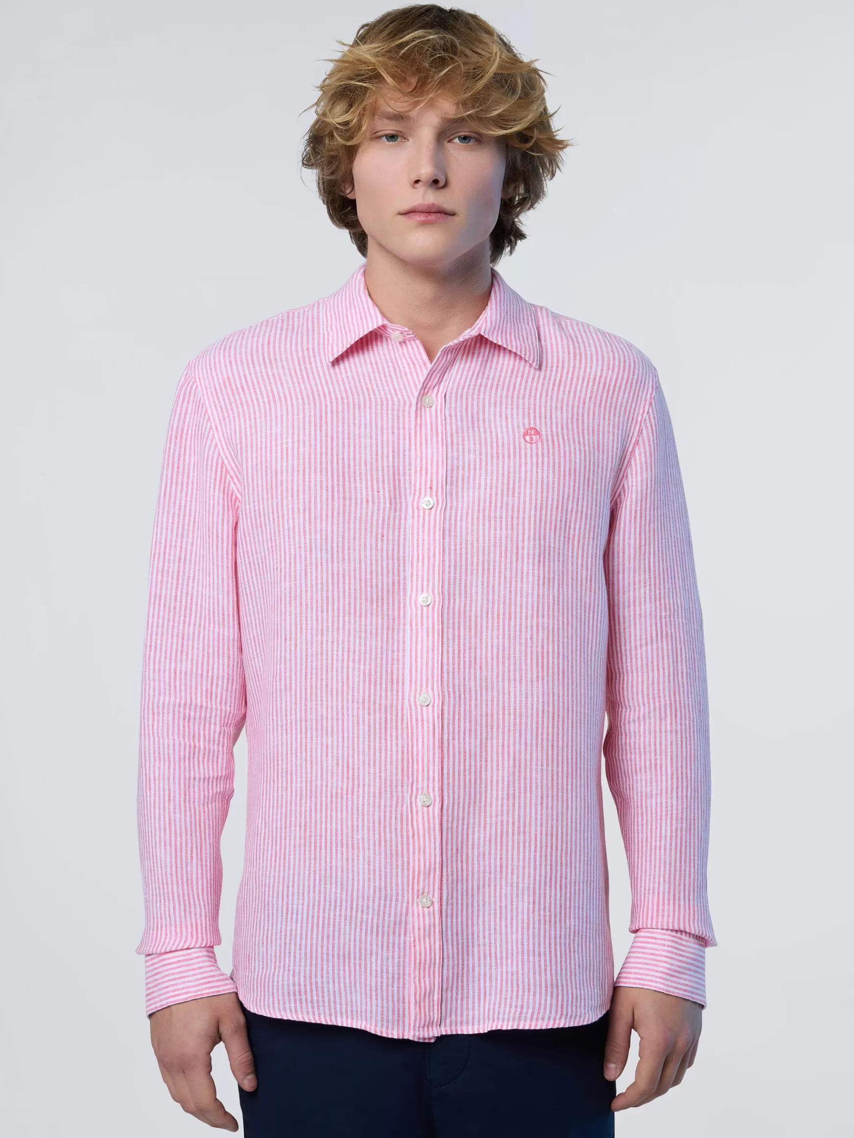 North Sails Camicia in lino a righe>Uomo Outlet | Camicie