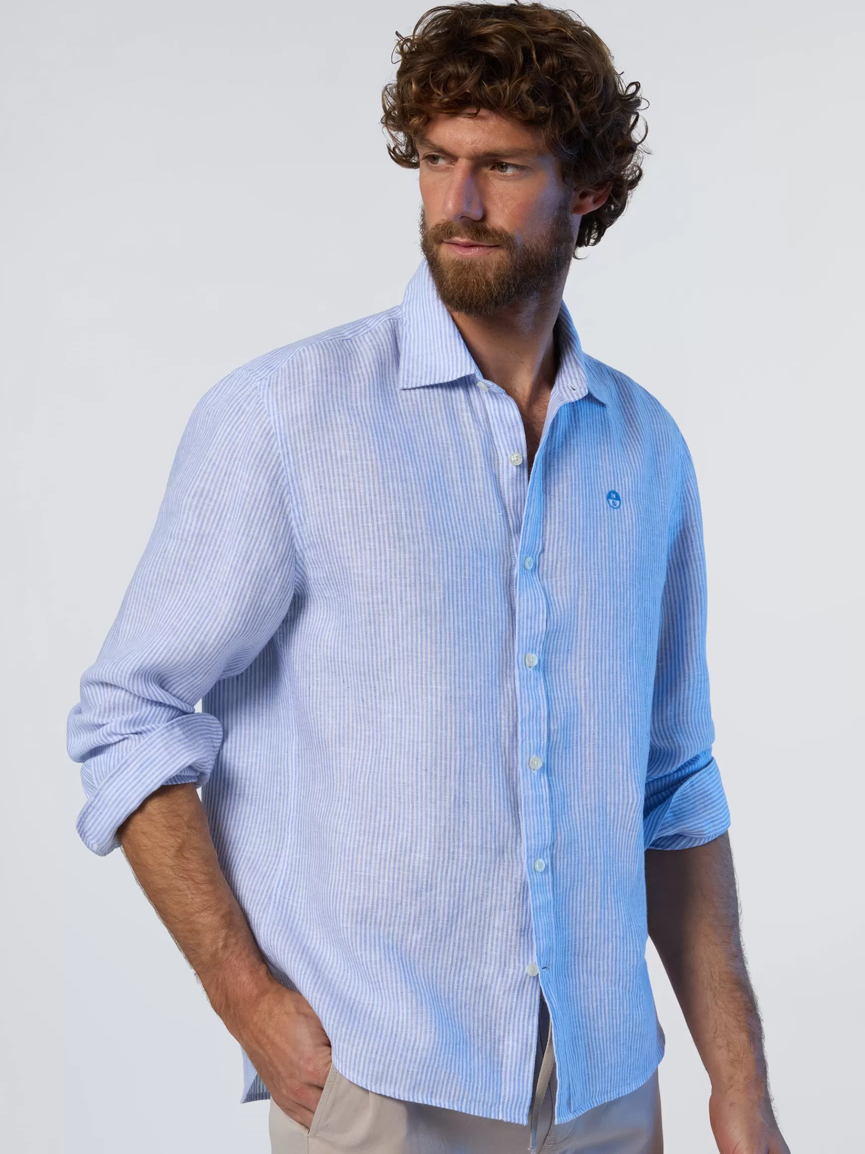North Sails Camicia in lino a righe>Uomo Outlet | Camicie
