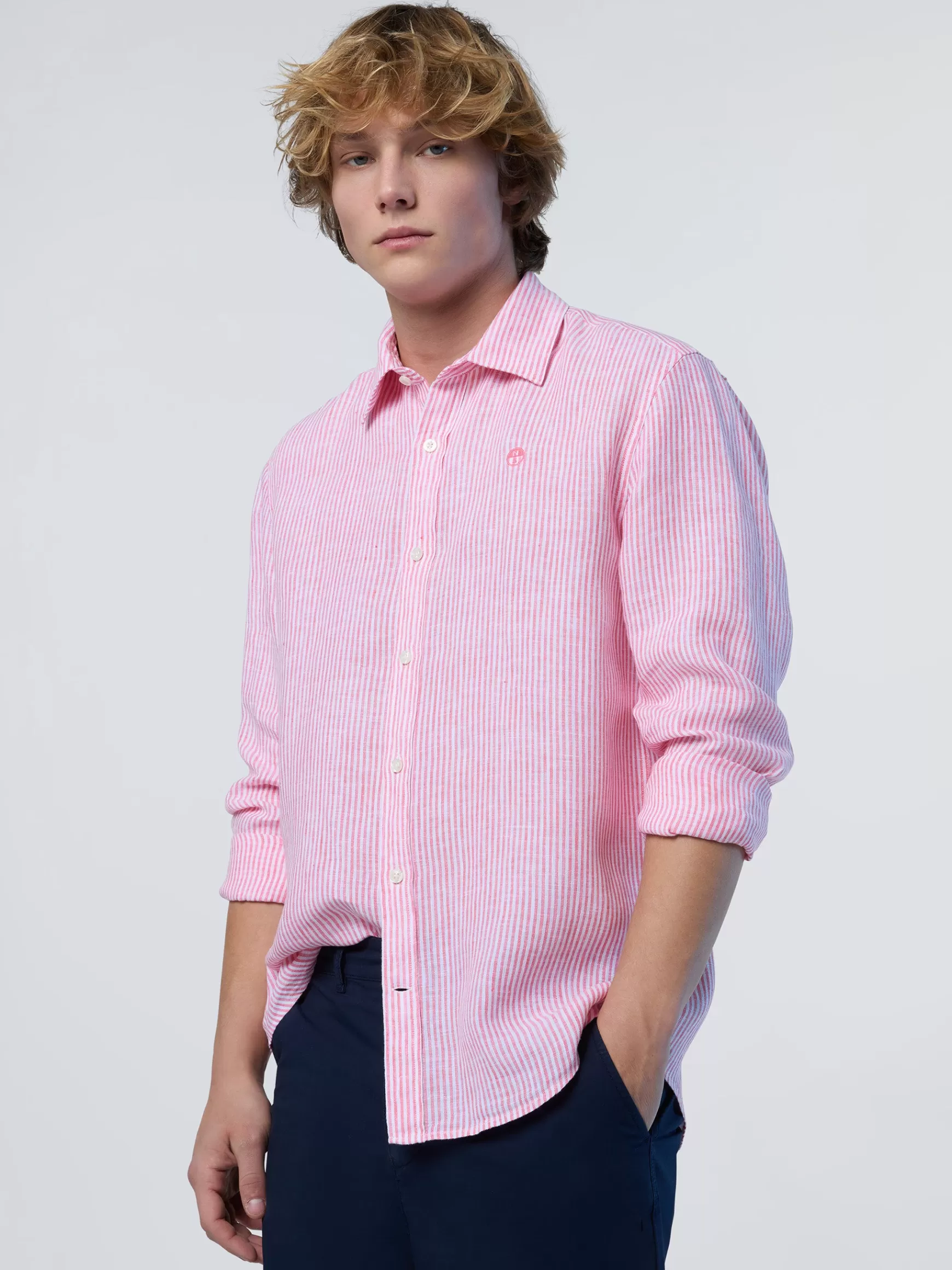 North Sails Camicia in lino a righe>Uomo Outlet | Camicie
