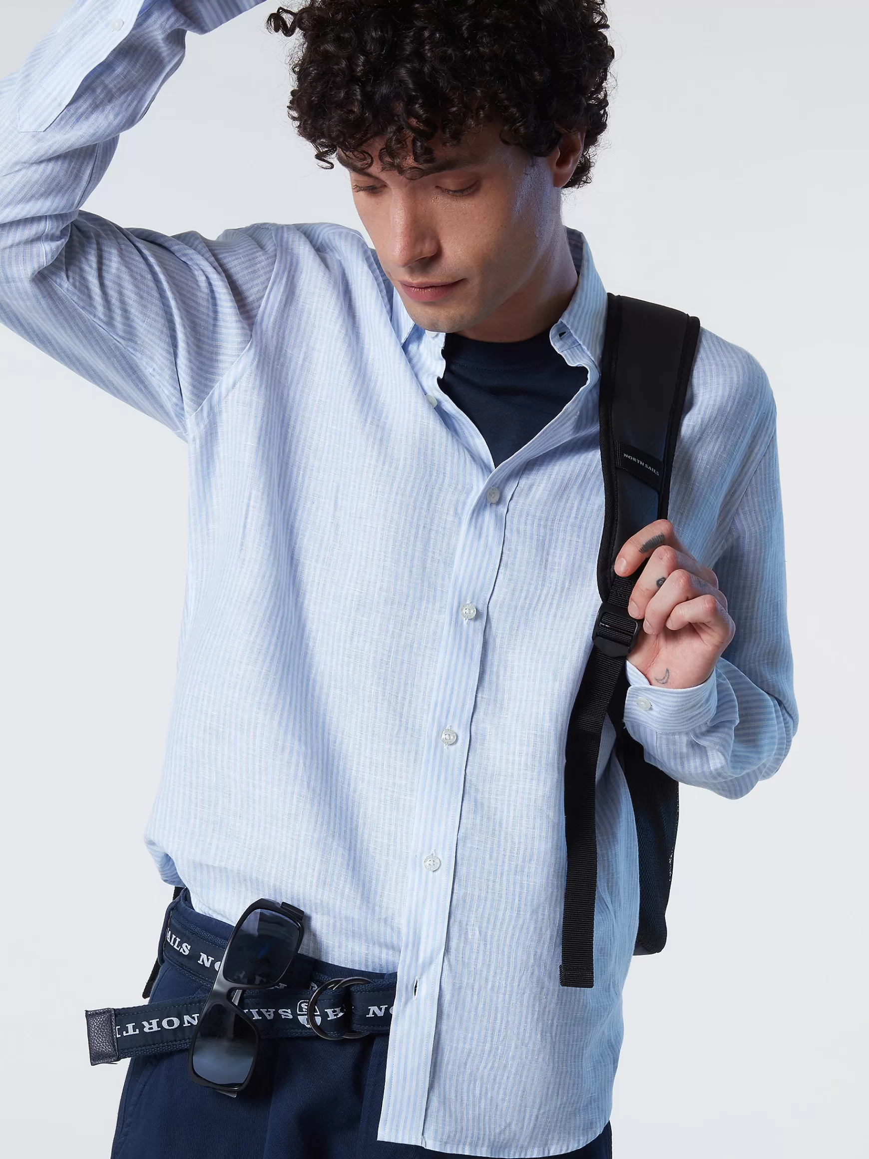 North Sails Camicia in lino a righe>Uomo Outlet | Camicie