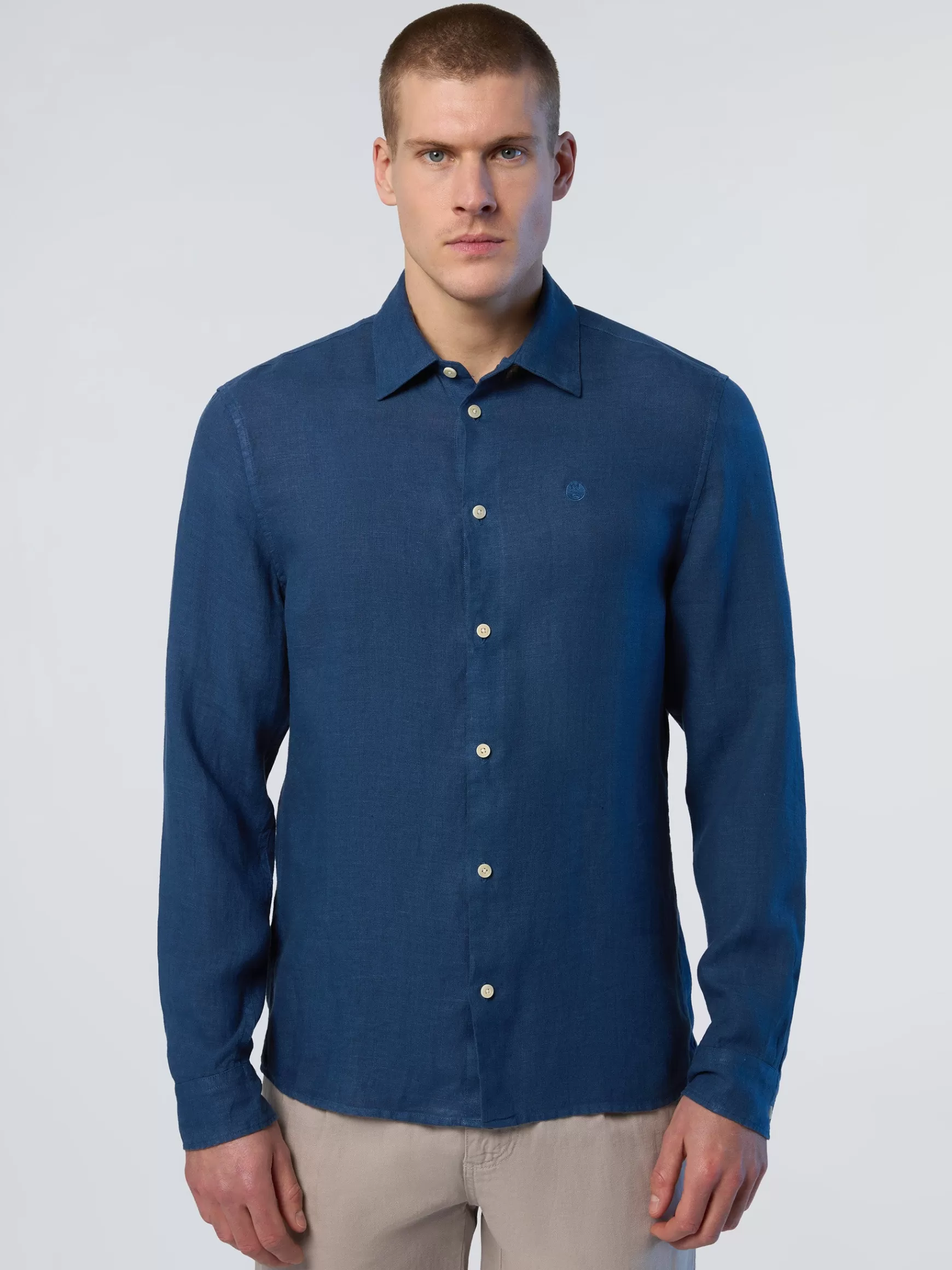 North Sails Camicia in lino tinta unita>Uomo Outlet | Camicie