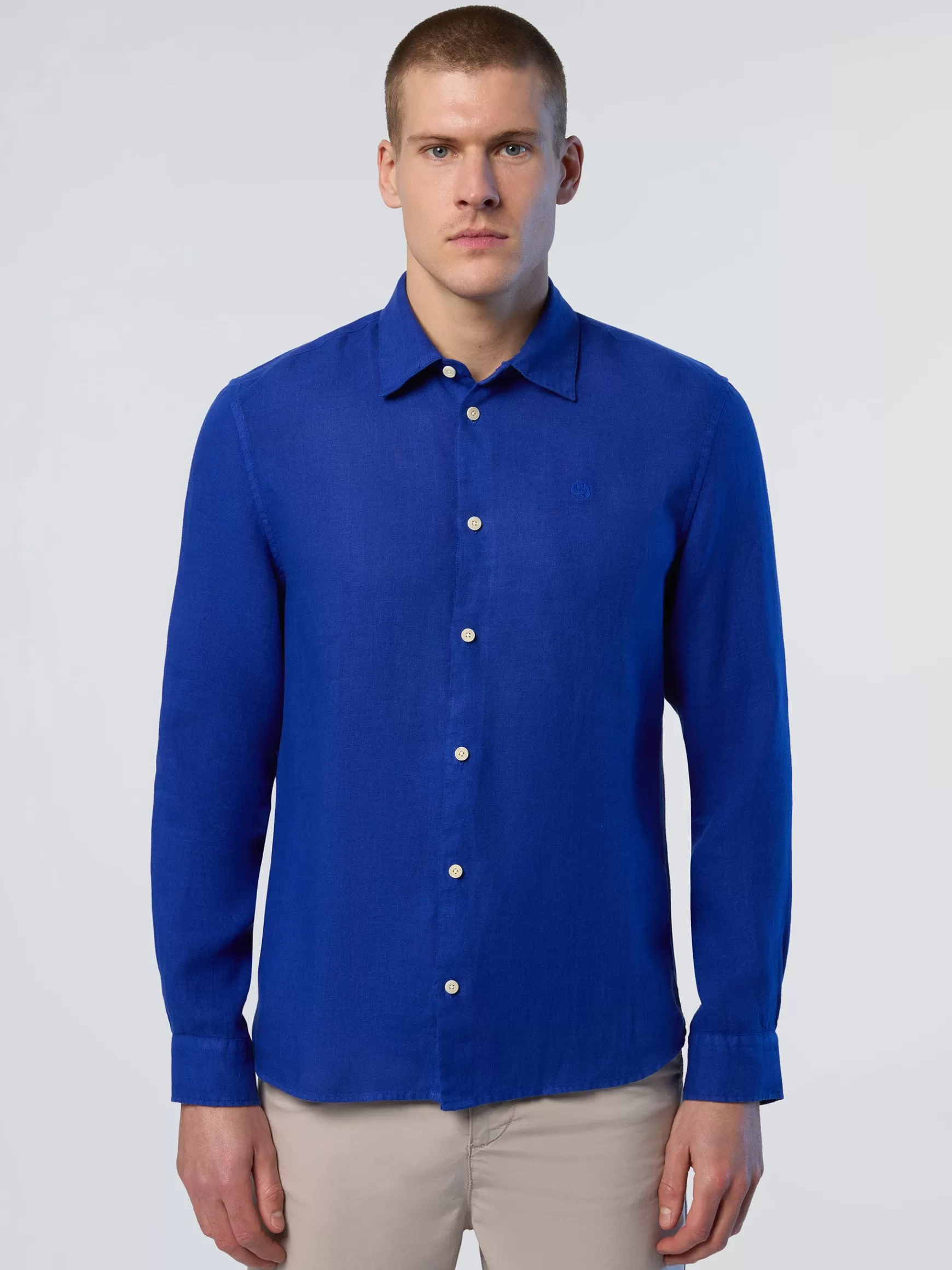 North Sails Camicia in lino tinta unita>Uomo Outlet | Camicie