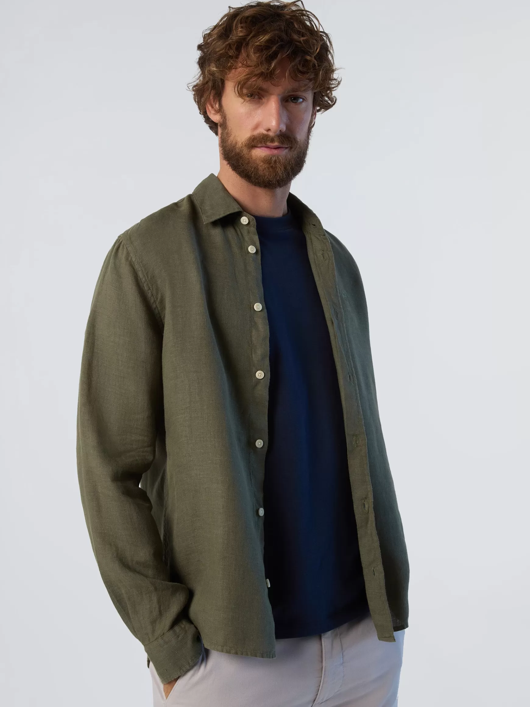 North Sails Camicia in lino tinta unita>Uomo Outlet | Camicie