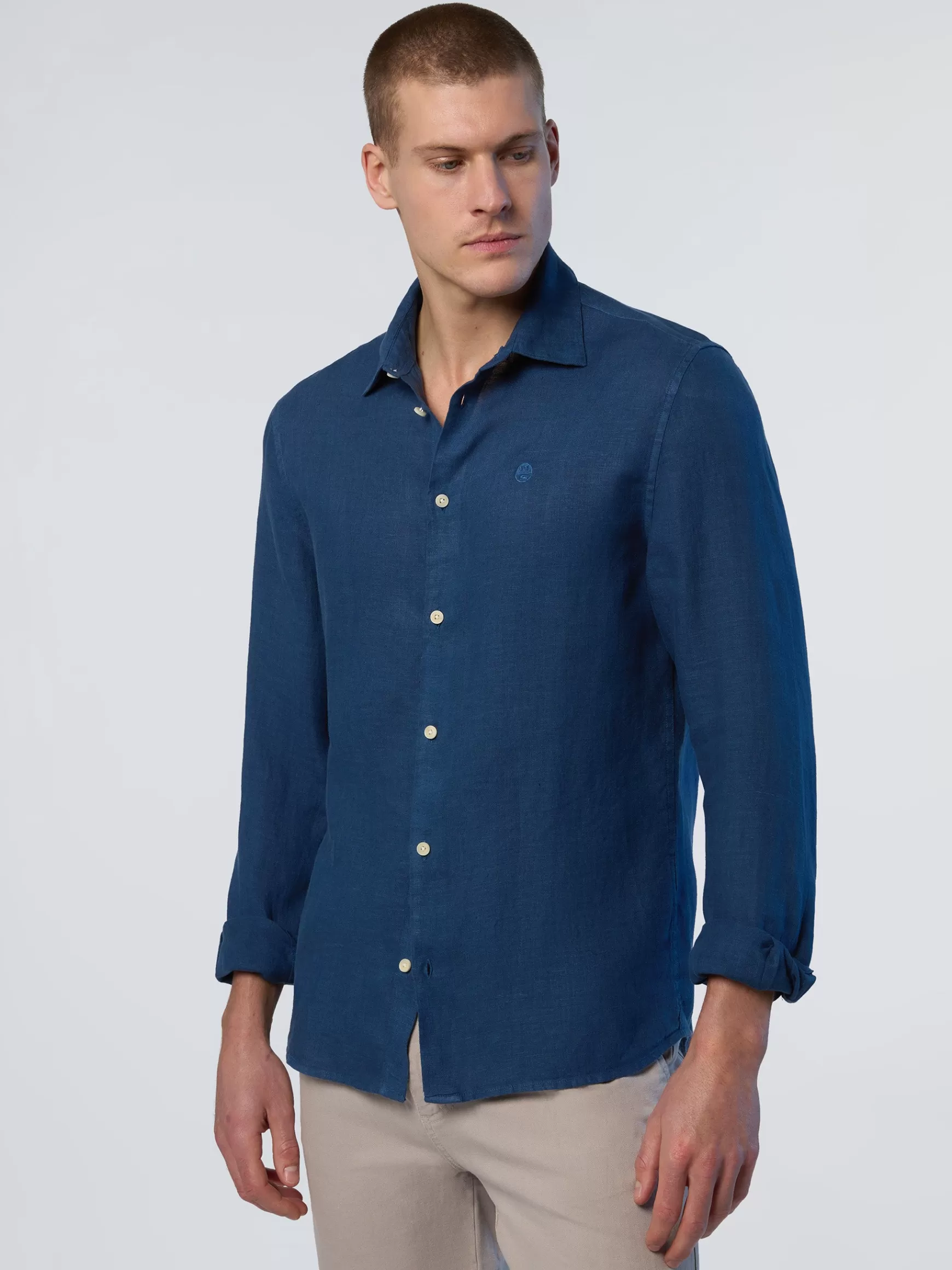 North Sails Camicia in lino tinta unita>Uomo Outlet | Camicie
