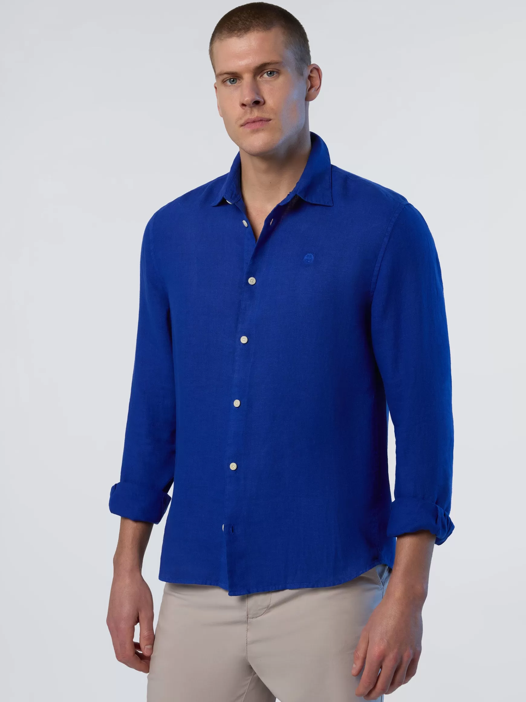 North Sails Camicia in lino tinta unita>Uomo Outlet | Camicie