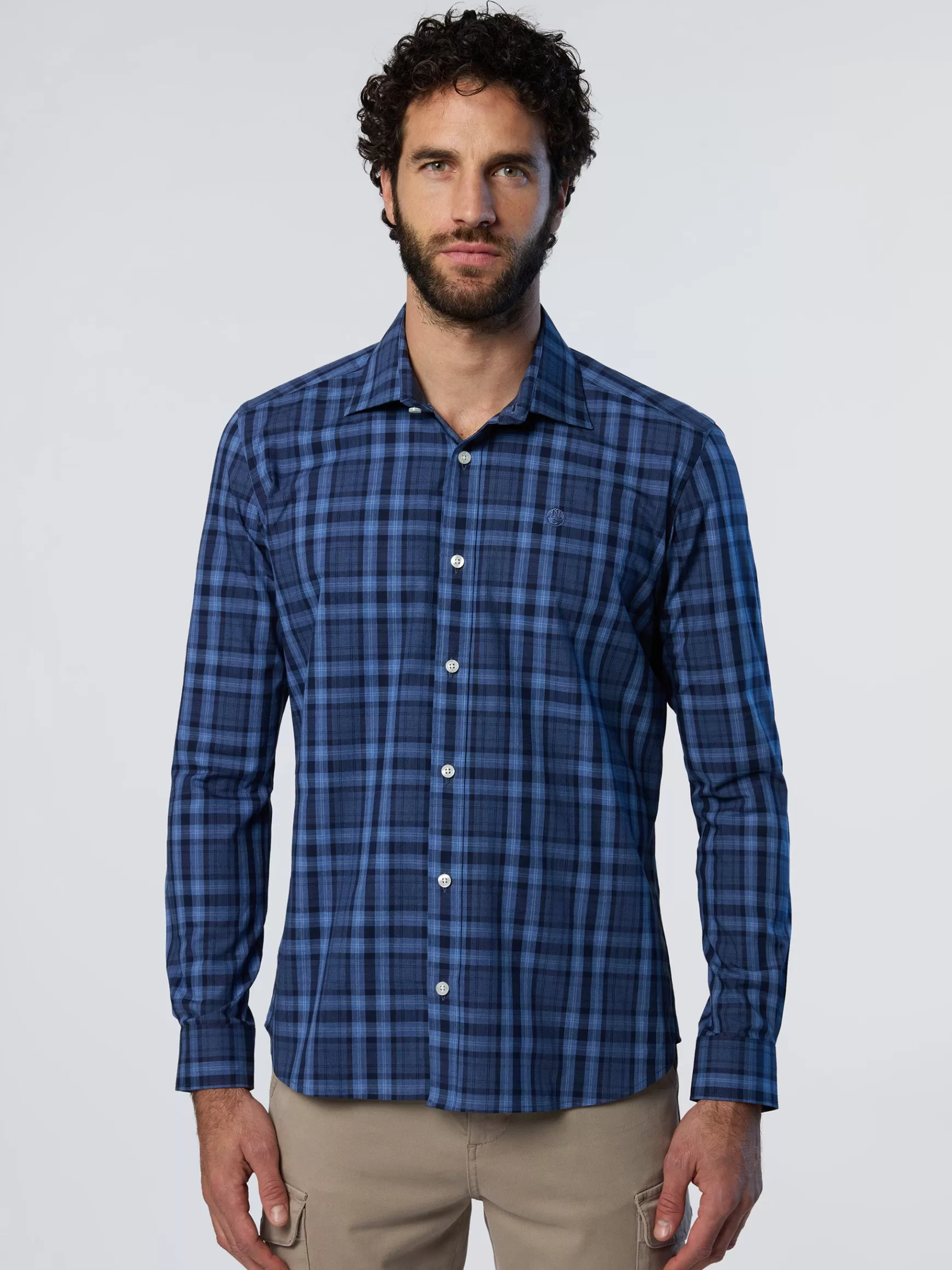 North Sails Camicia in popeline a quadri>Uomo Camicie