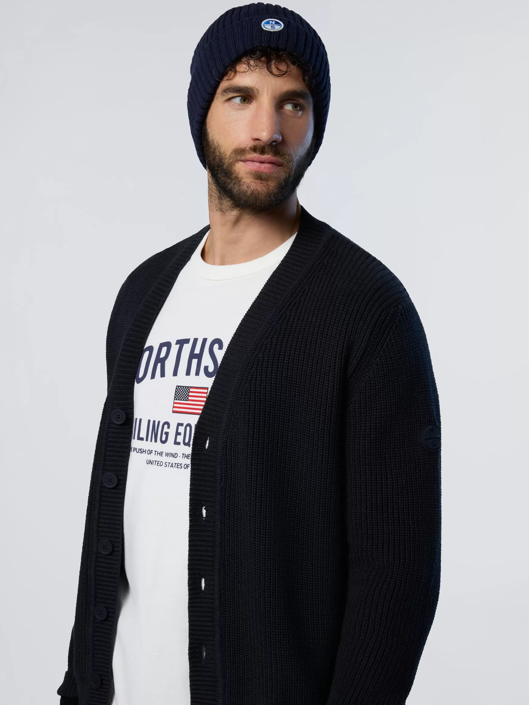North Sails Cardigan in maglia a coste>Uomo Maglioni E Cardigan