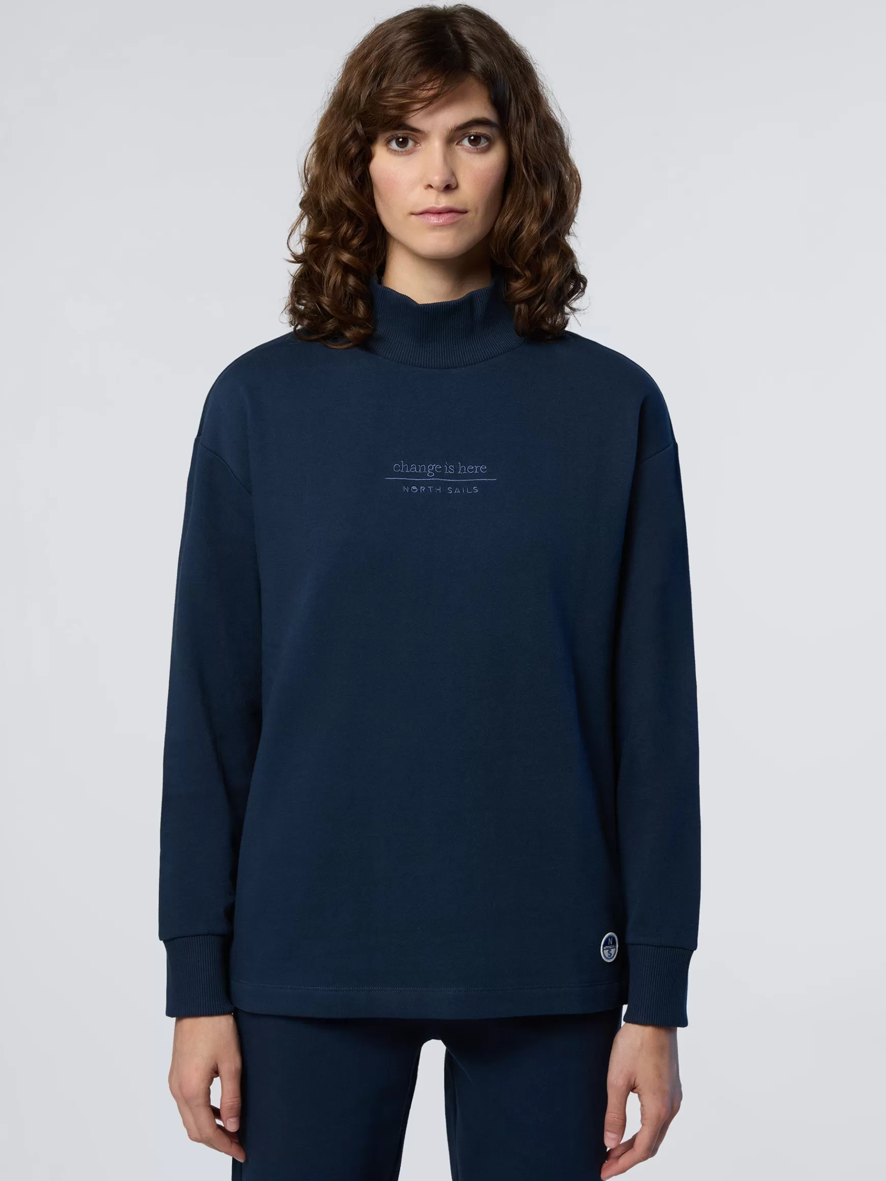 North Sails Felpa a collo alto con ricamo>Donna Felpe