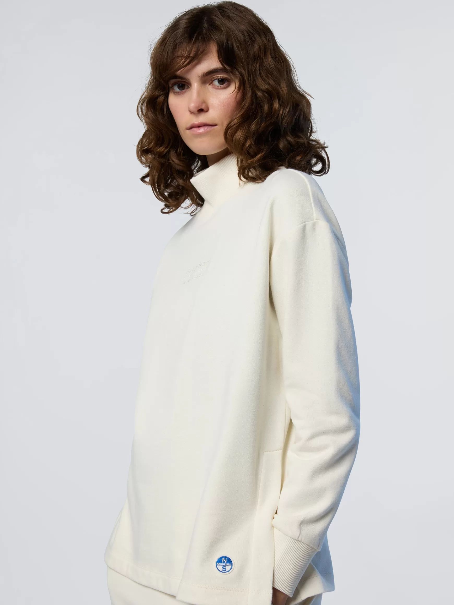 North Sails Felpa a collo alto con ricamo>Donna Felpe