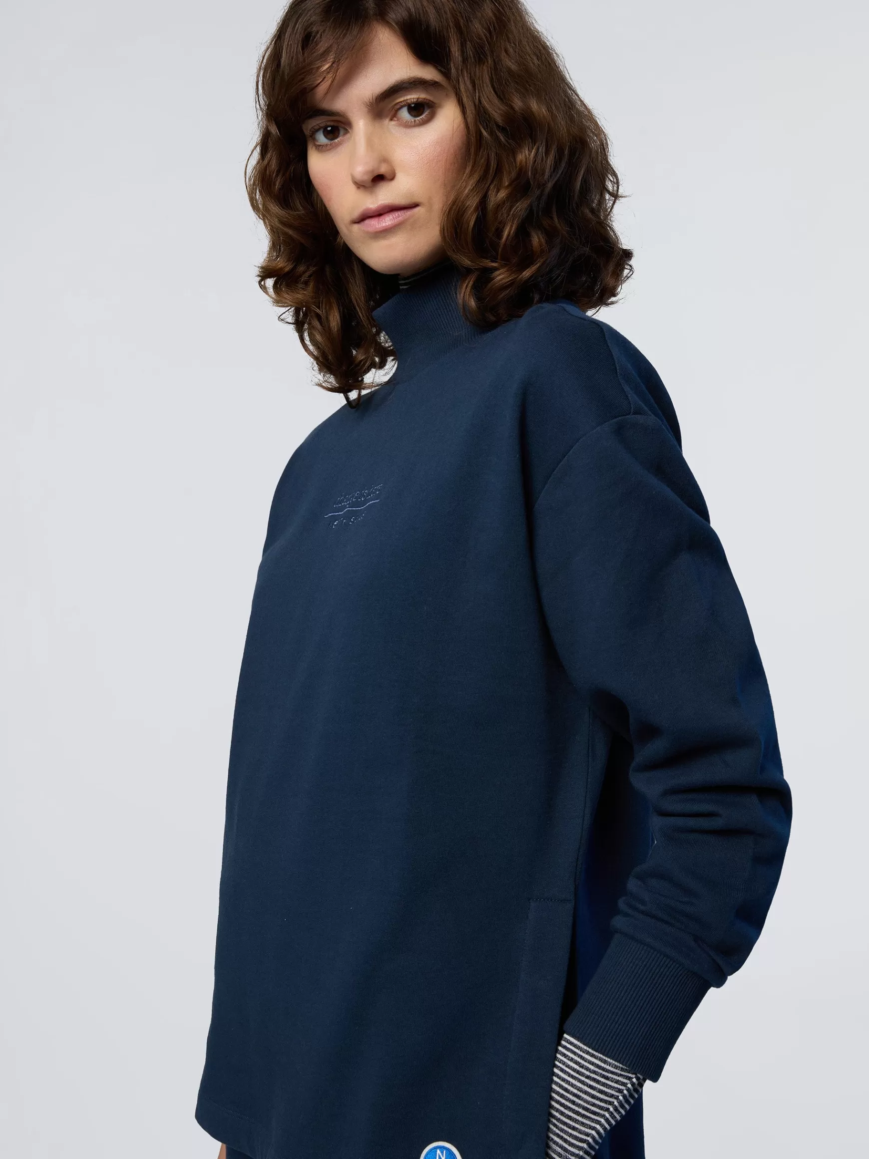 North Sails Felpa a collo alto con ricamo>Donna Felpe