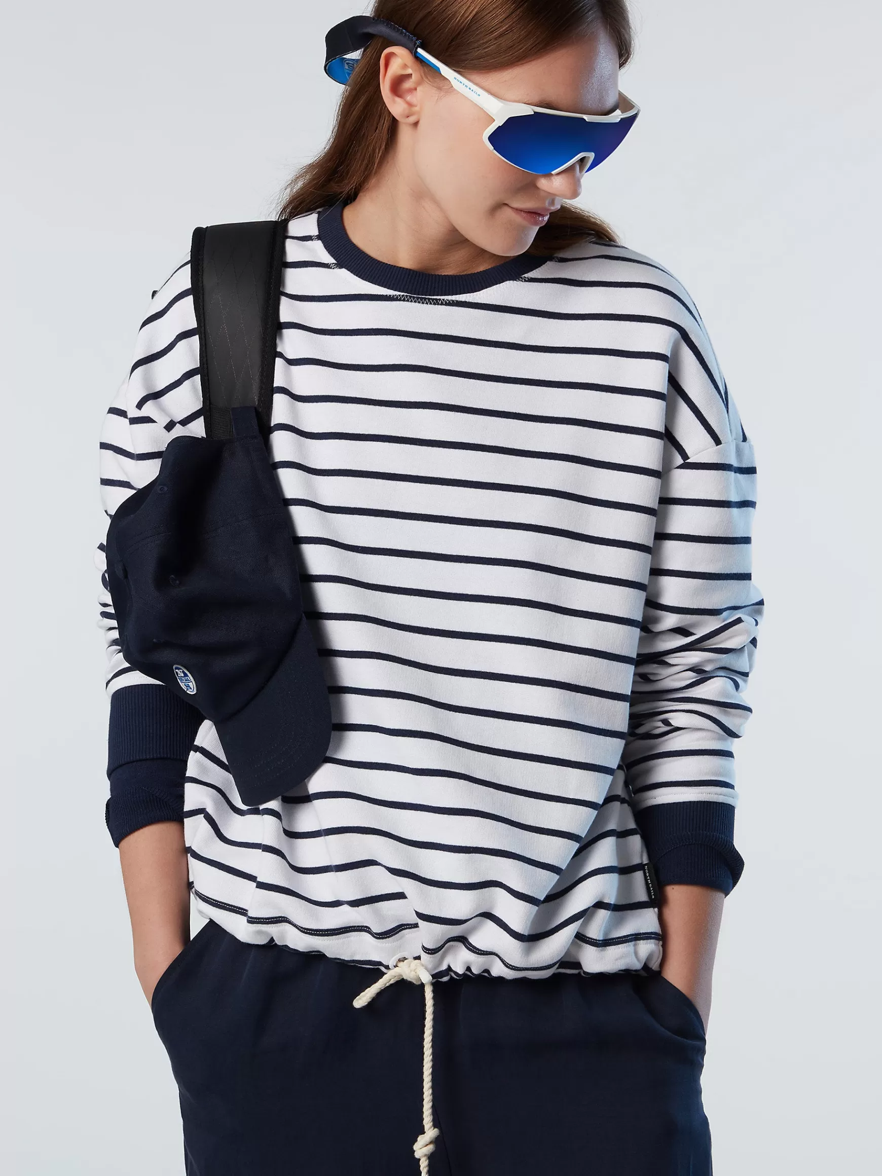 North Sails Felpa a righe con coulisse>Donna Outlet | Felpe