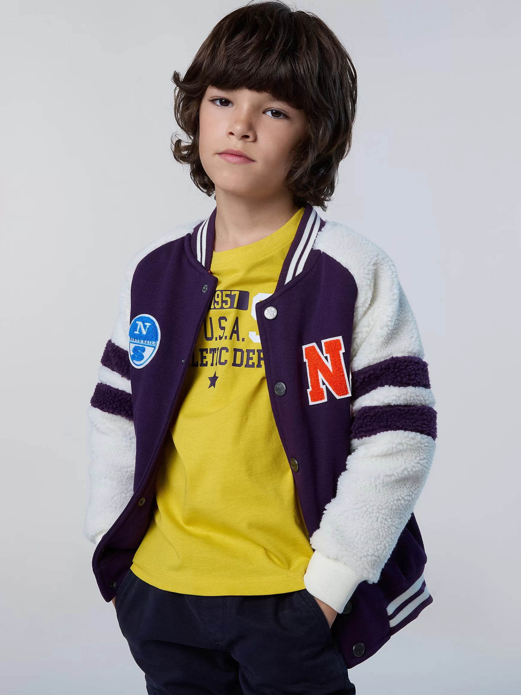 North Sails Felpa bomber stile college> Outlet