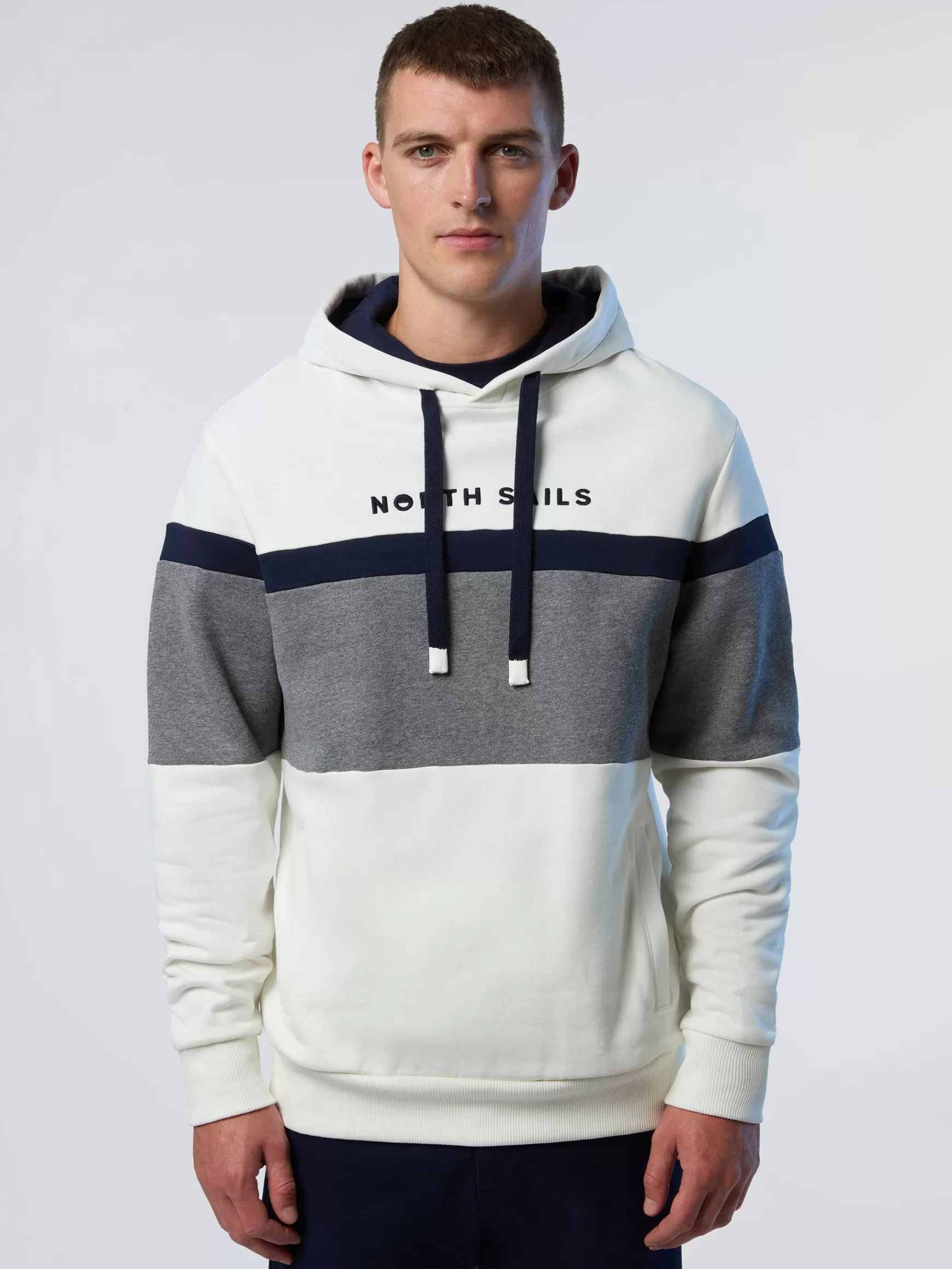 North Sails Felpa color block e cappuccio>Uomo Felpe