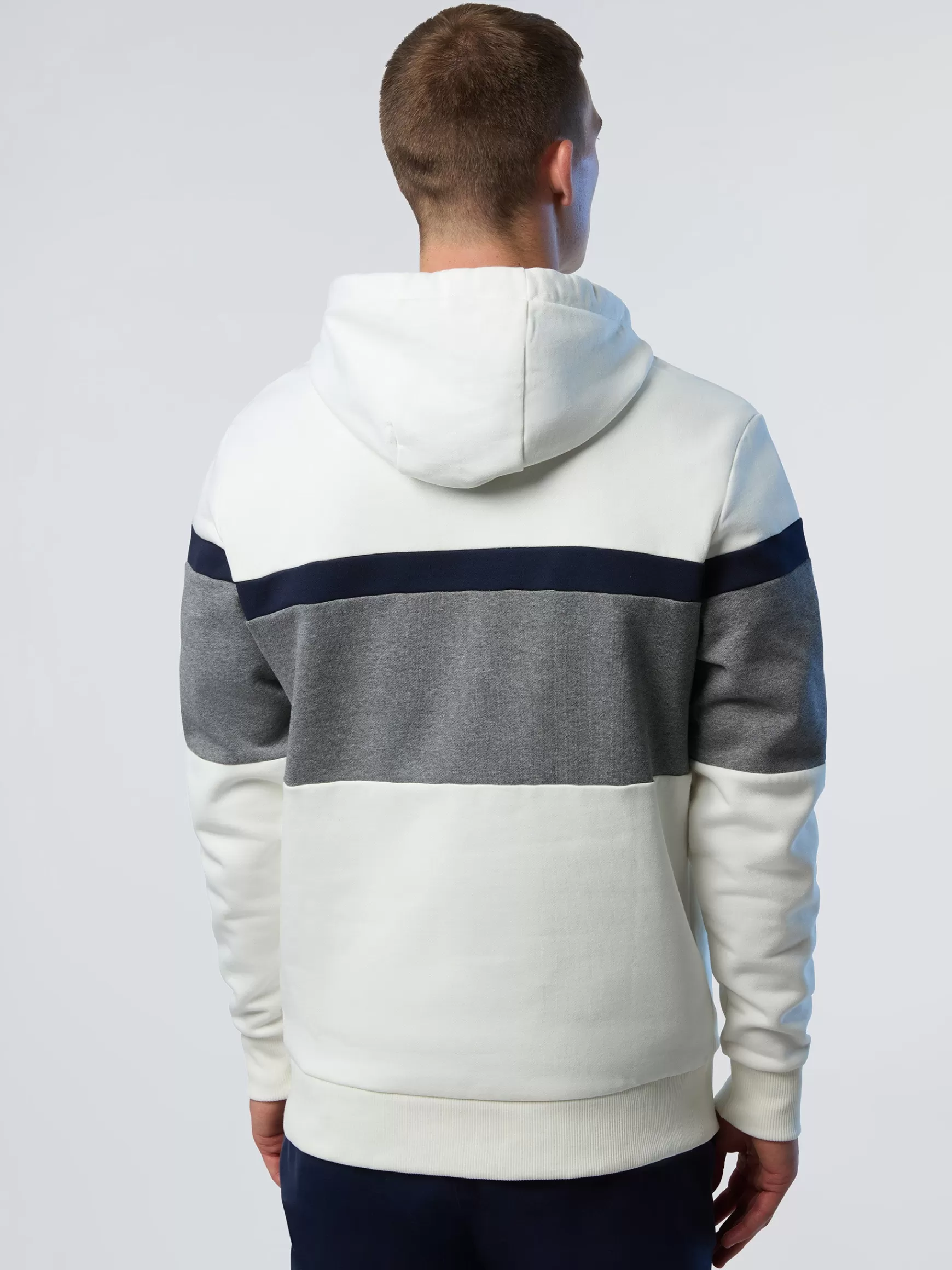 North Sails Felpa color block e cappuccio>Uomo Felpe