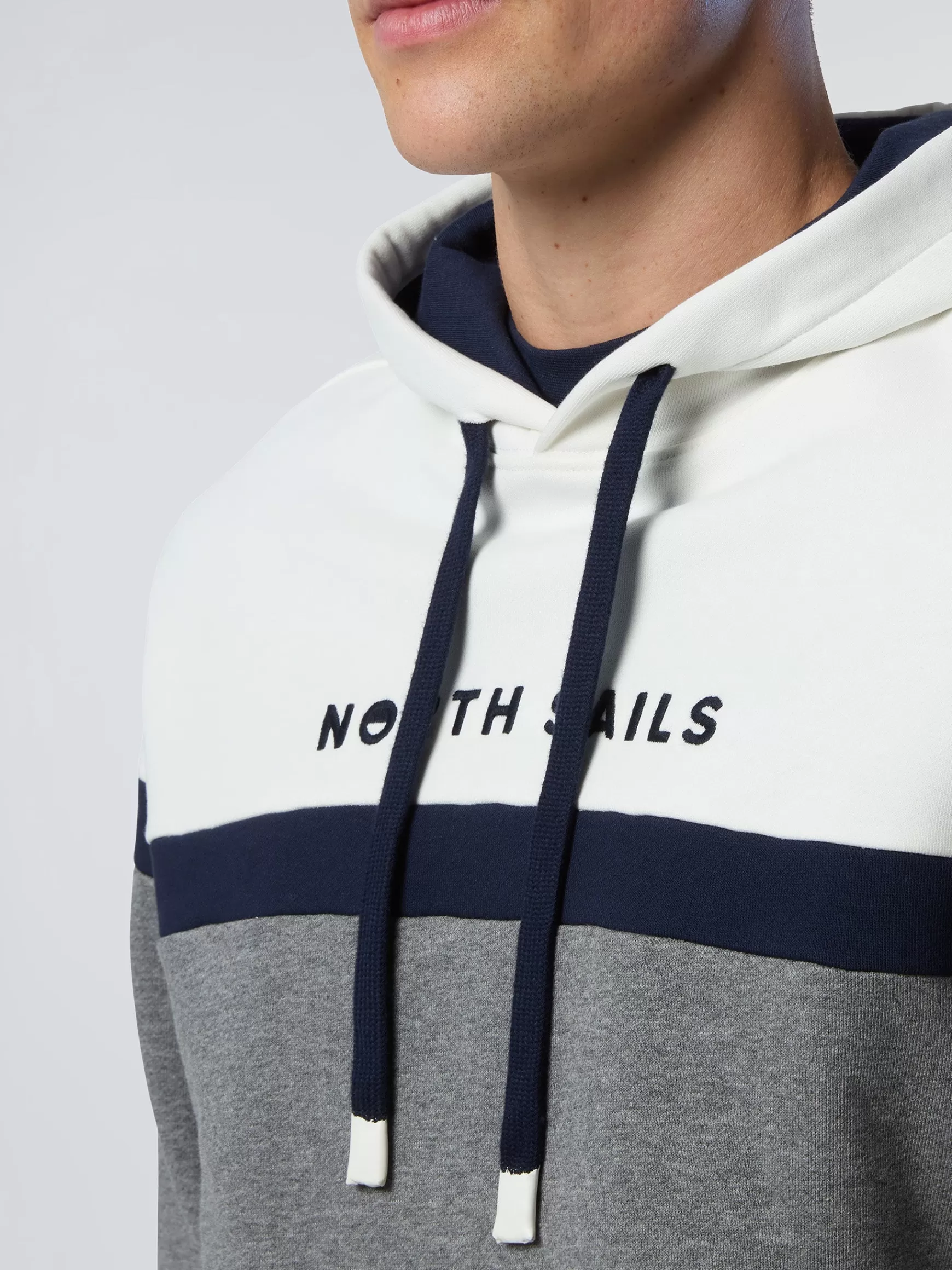 North Sails Felpa color block e cappuccio>Uomo Felpe