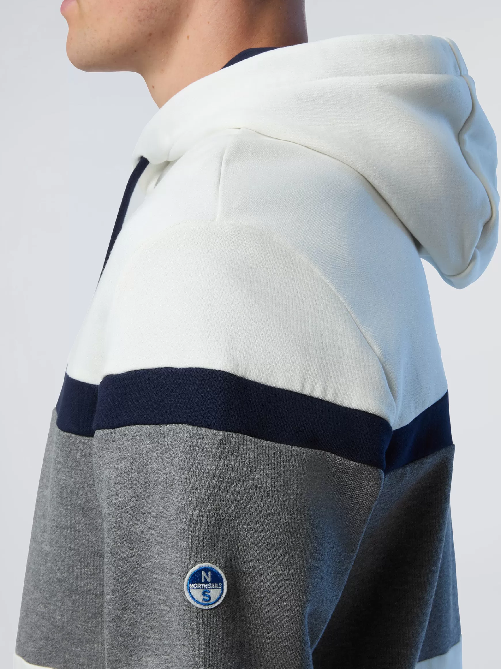 North Sails Felpa color block e cappuccio>Uomo Felpe