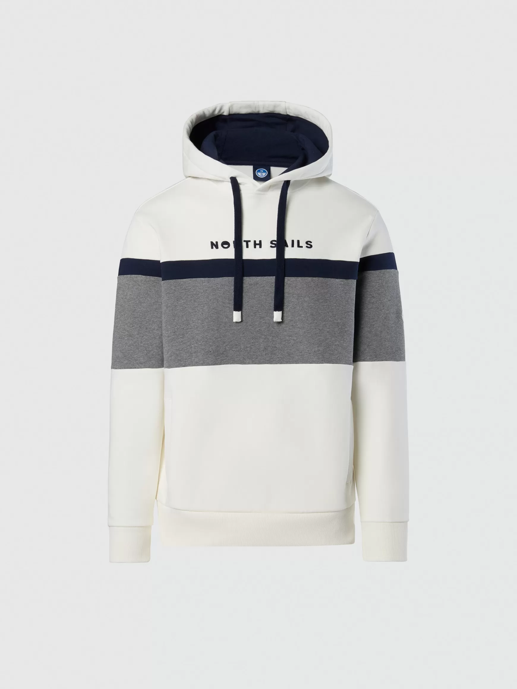 North Sails Felpa color block e cappuccio>Uomo Felpe