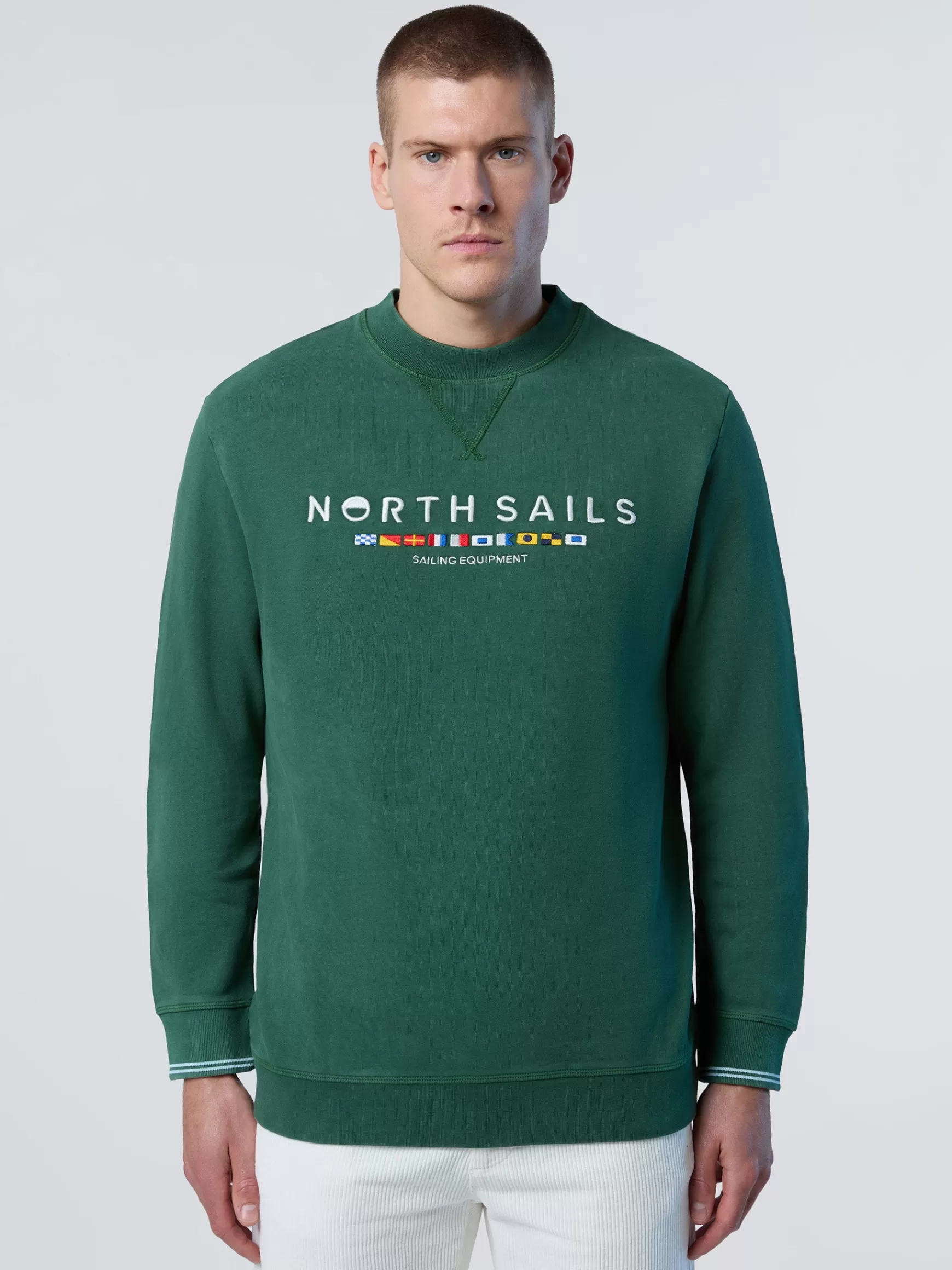 North Sails Felpa con bandiere ricamate>Uomo Felpe