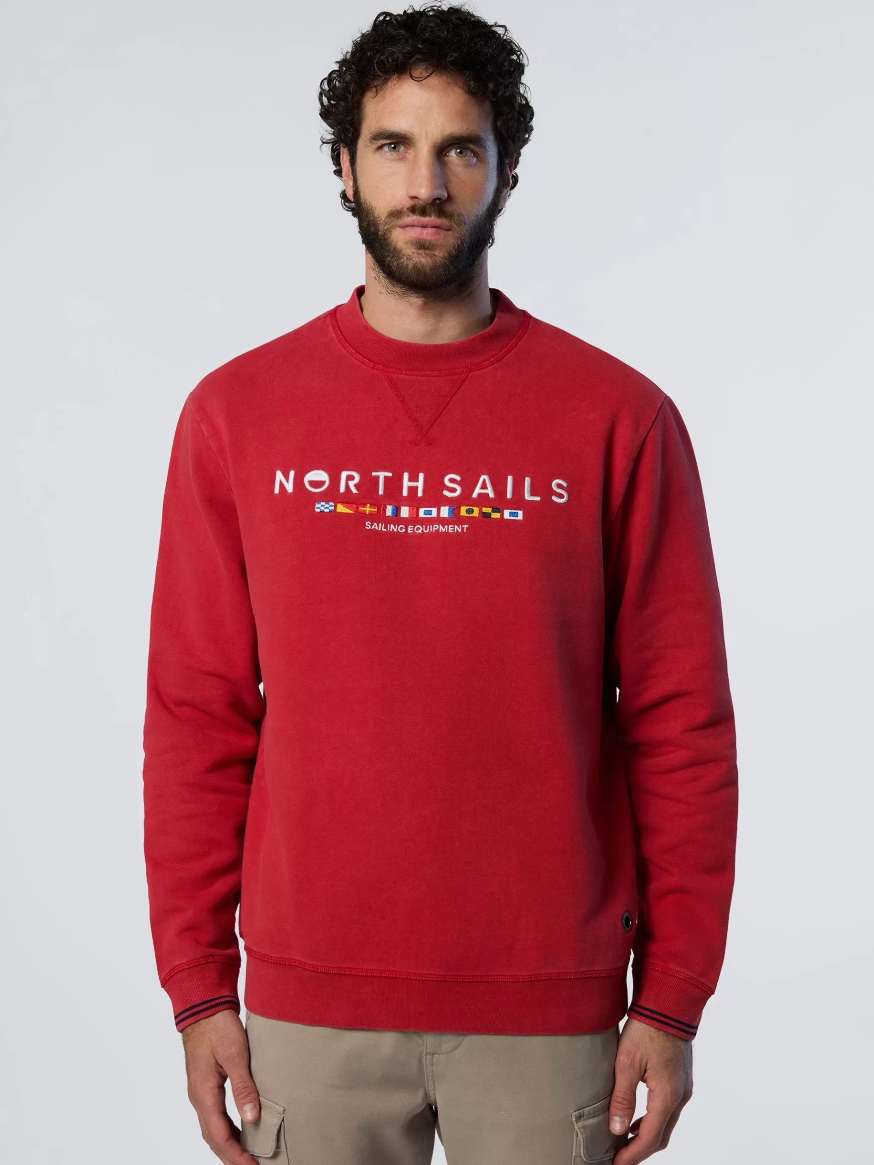 North Sails Felpa con bandiere ricamate>Uomo Felpe