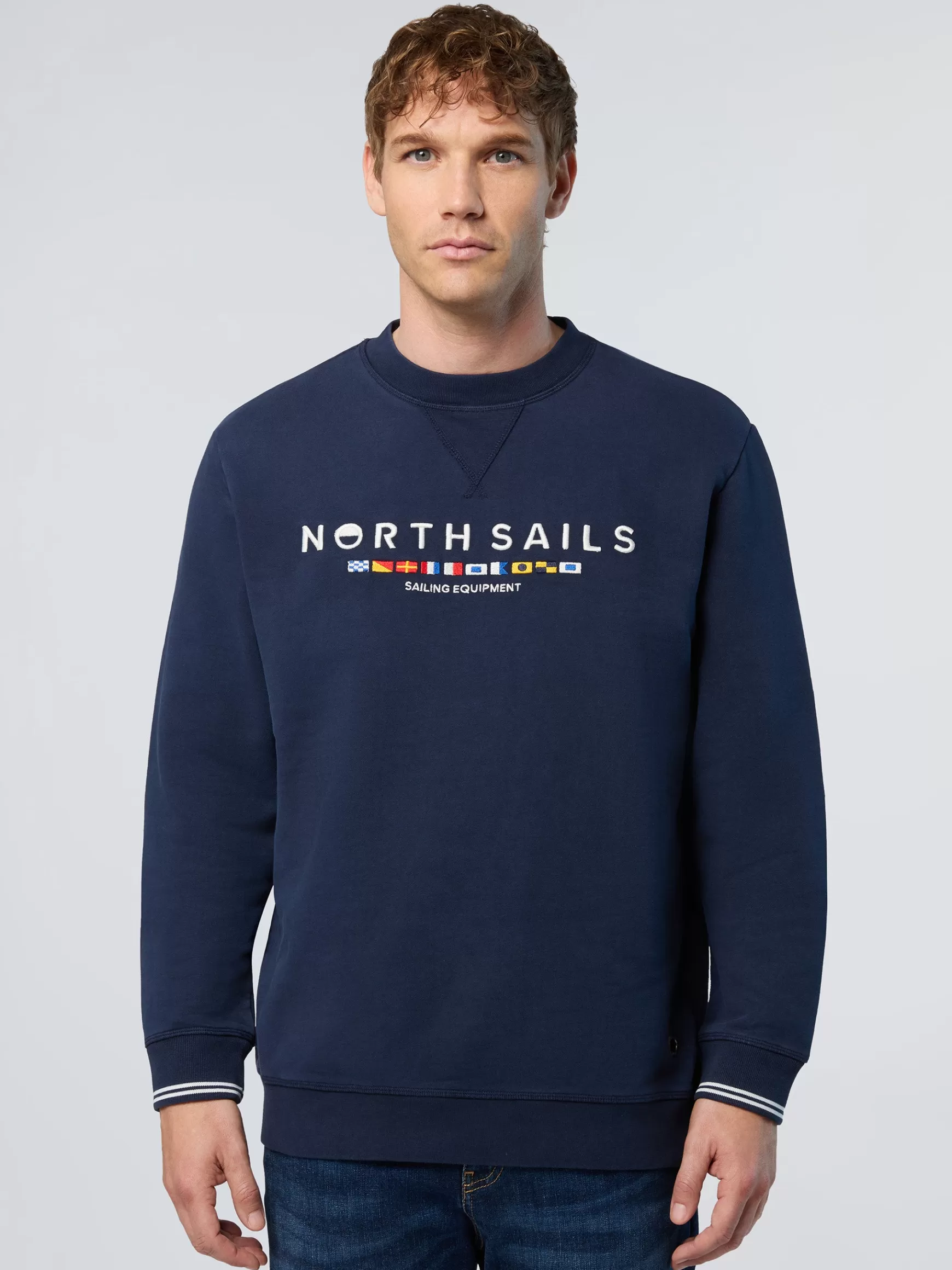 North Sails Felpa con bandiere ricamate>Uomo Felpe