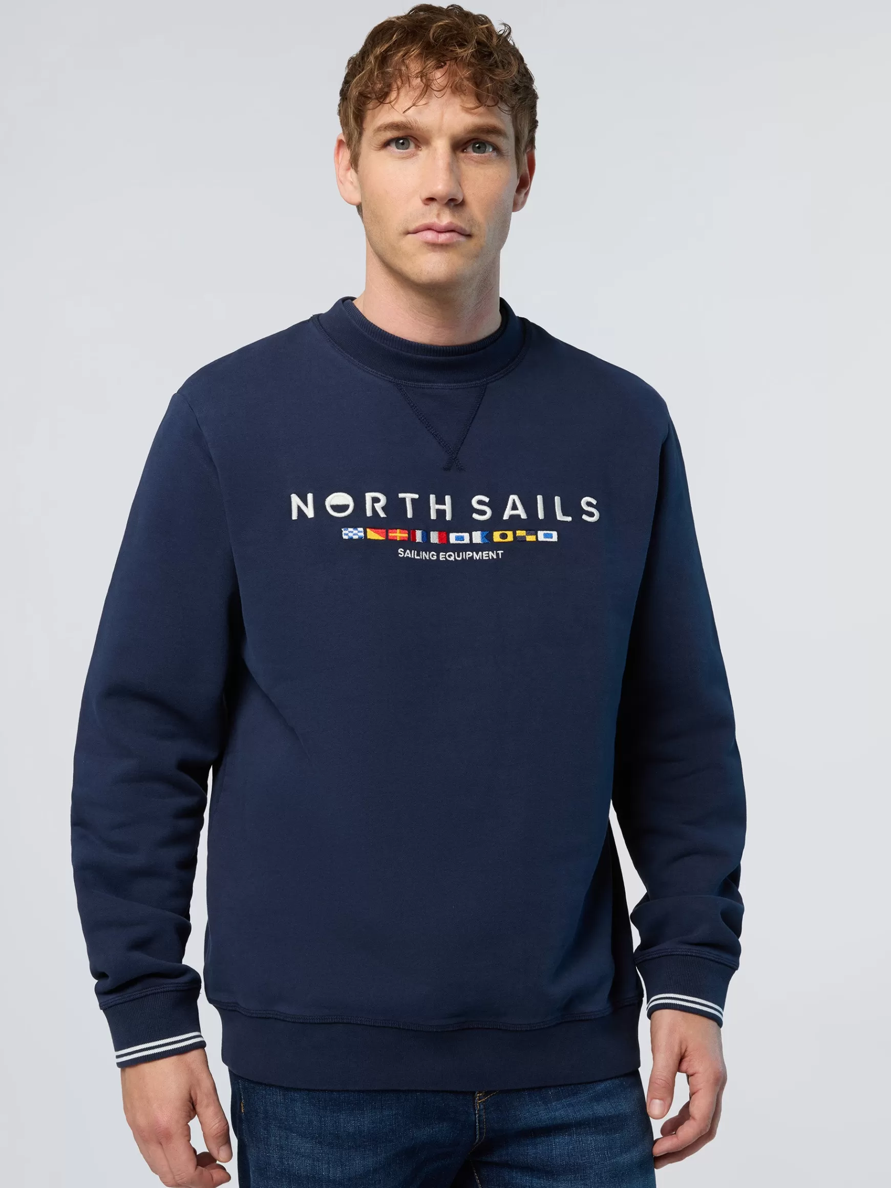 North Sails Felpa con bandiere ricamate>Uomo Felpe