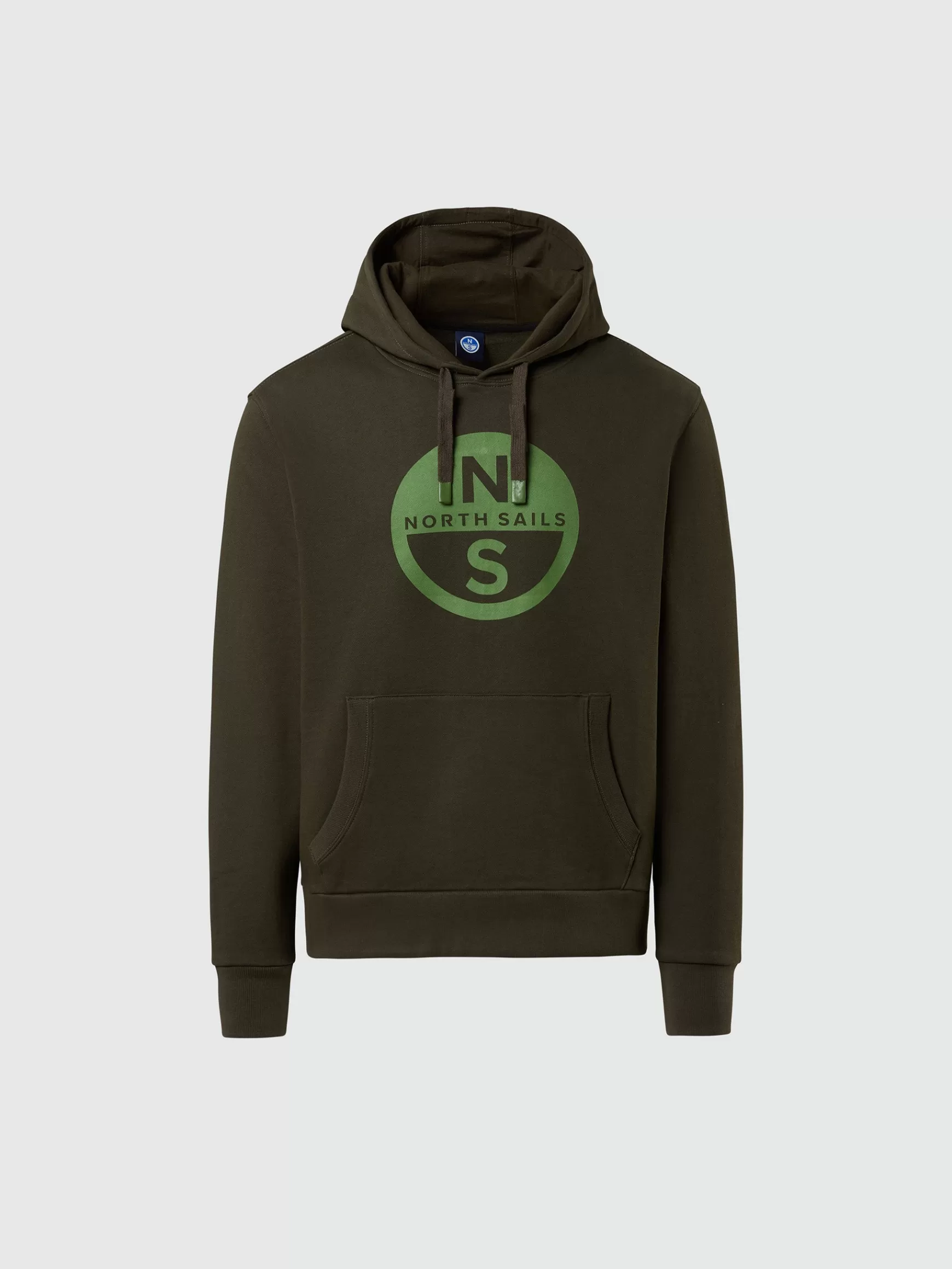 North Sails Felpa con cappuccio e maxi stampa>Uomo Felpe