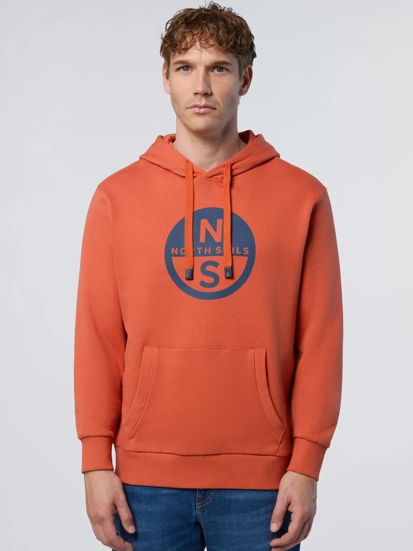 North Sails Felpa con cappuccio e maxi stampa>Uomo Felpe