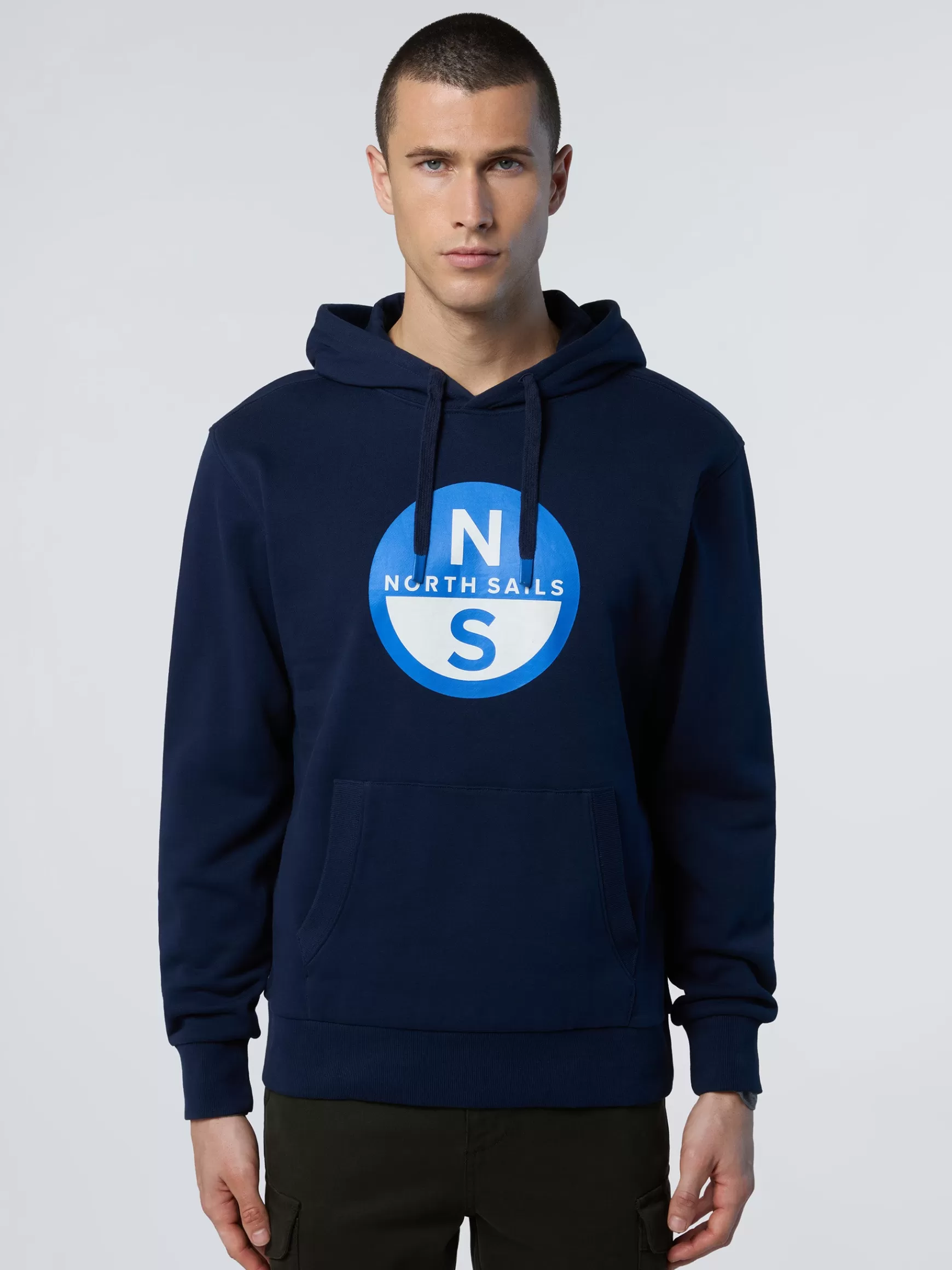 North Sails Felpa con cappuccio e maxi stampa>Uomo Felpe