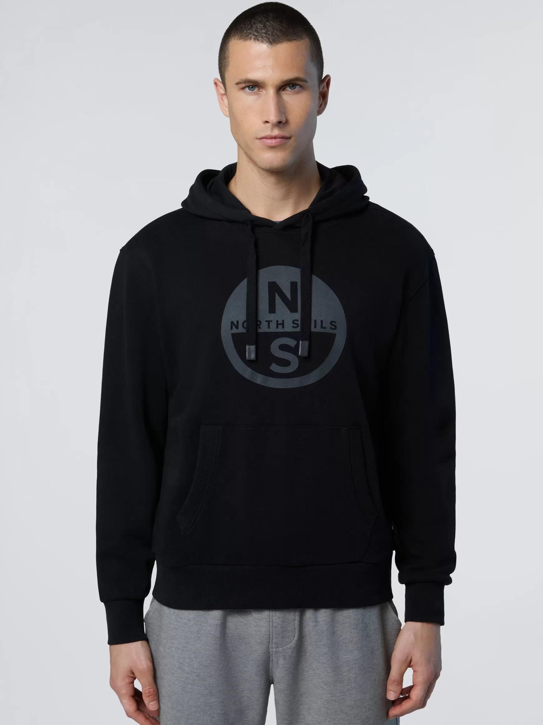 North Sails Felpa con cappuccio e maxi stampa>Uomo Felpe