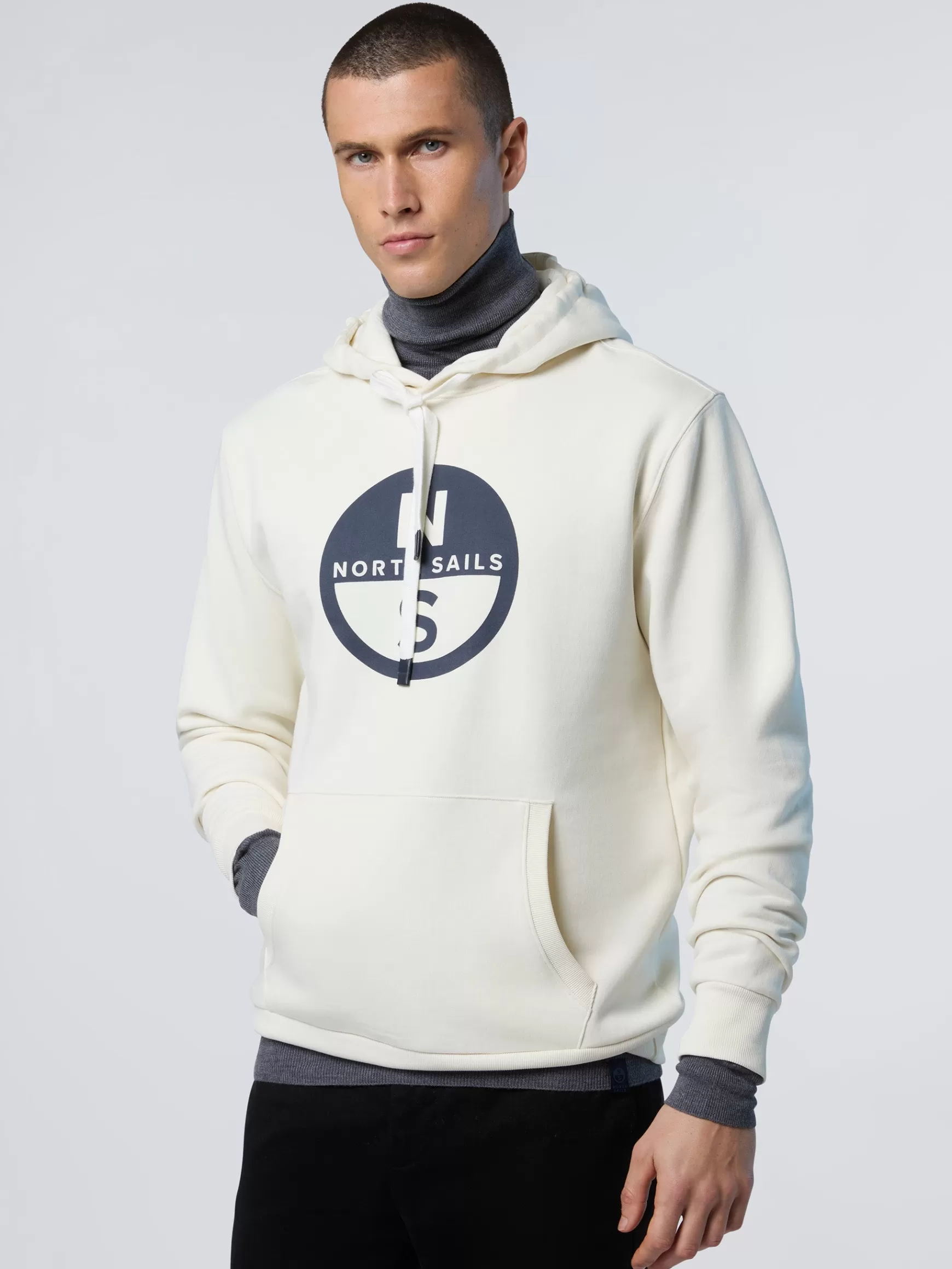 North Sails Felpa con cappuccio e maxi stampa>Uomo Felpe