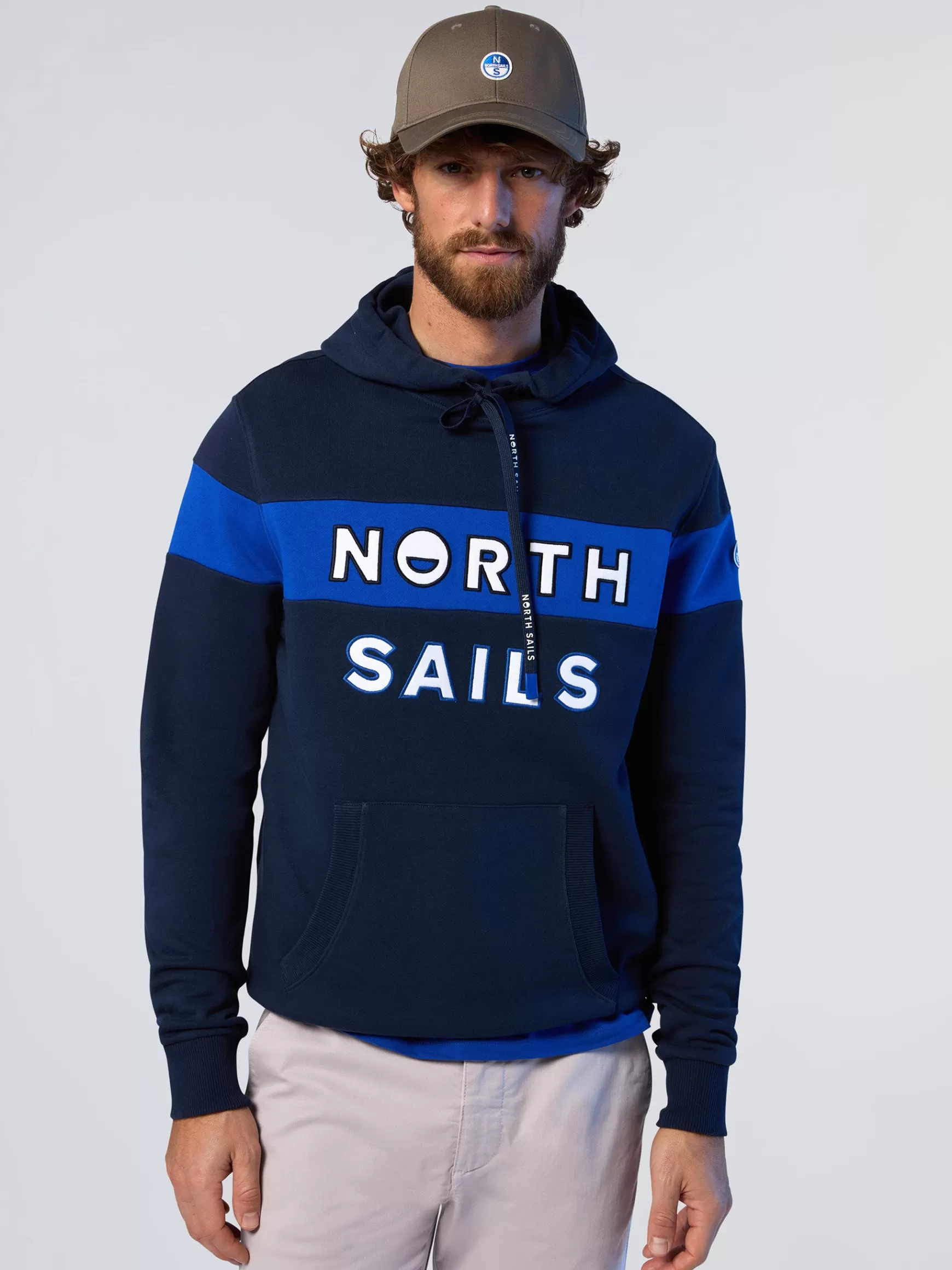 North Sails Felpa con cappuccio e patch>Uomo Outlet | Felpe