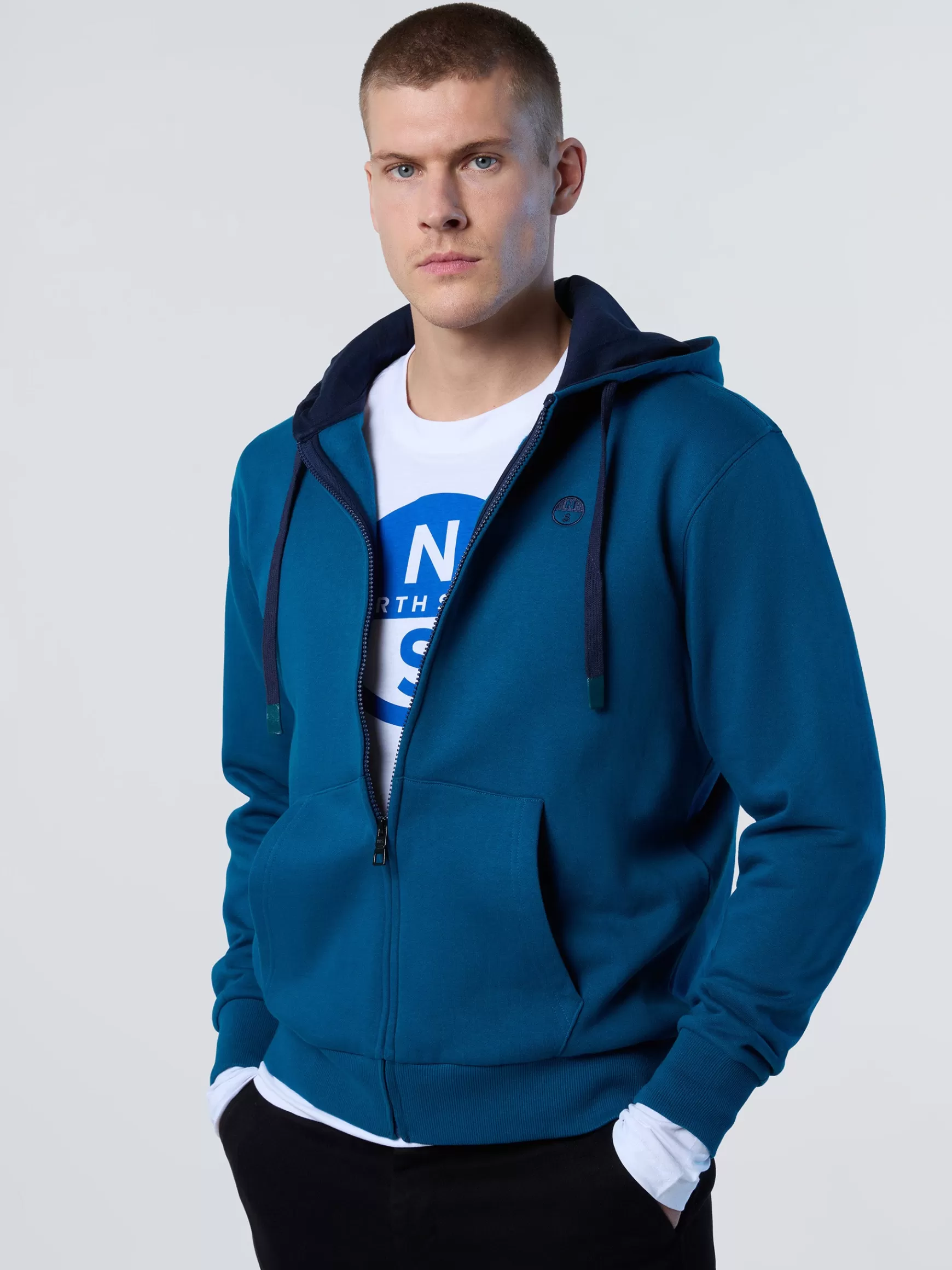 North Sails Felpa con cappuccio e ricamo>Uomo Felpe