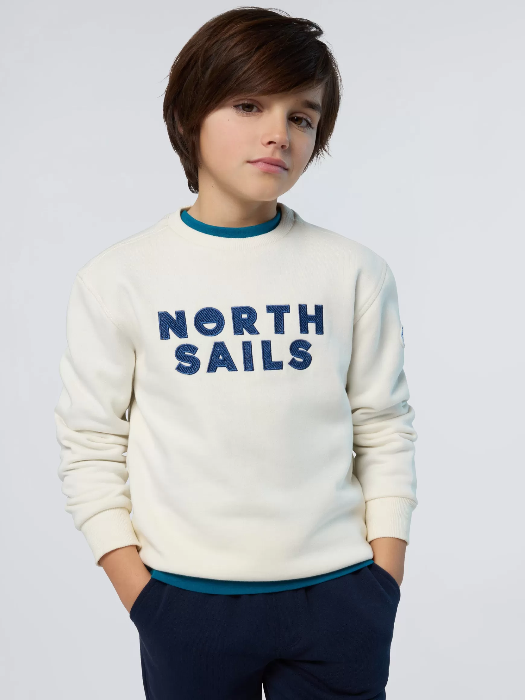 North Sails Felpa con cappuccio e ricamo> Felpe