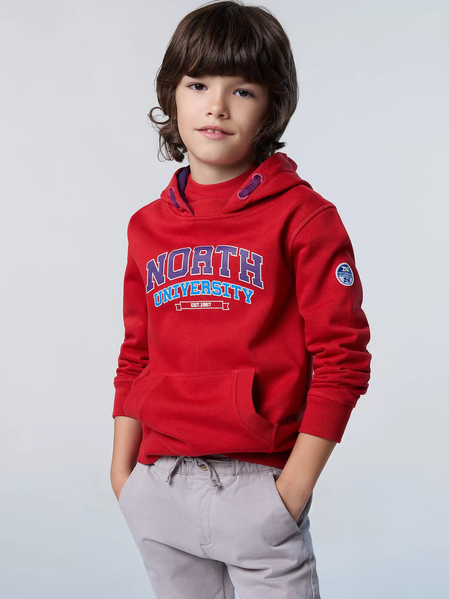 North Sails Felpa con cappuccio e stampa> Outlet