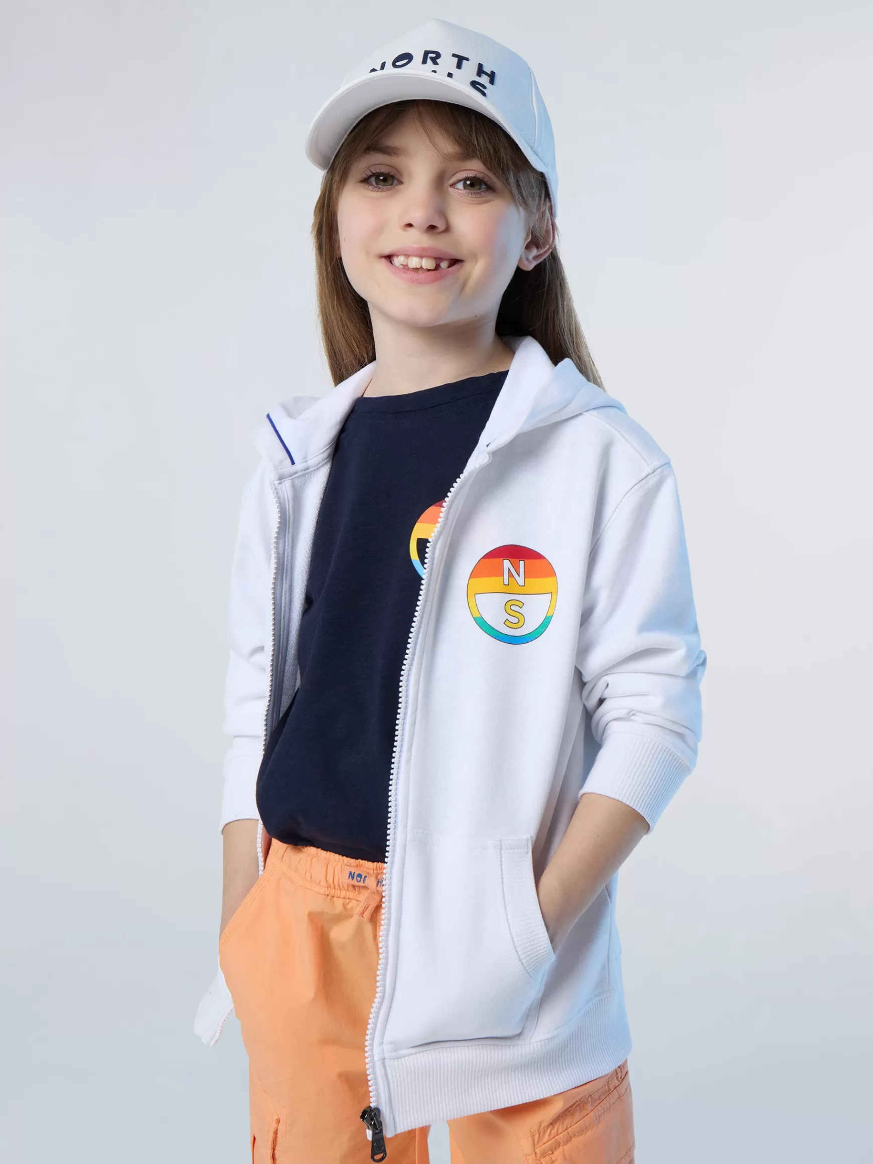 North Sails Felpa con cappuccio e zip> Outlet