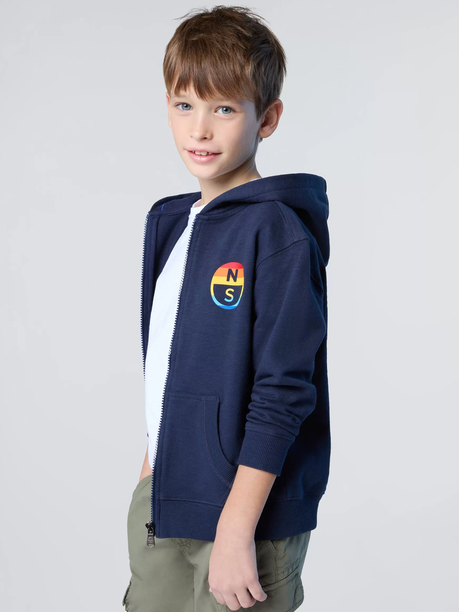 North Sails Felpa con cappuccio e zip> Outlet