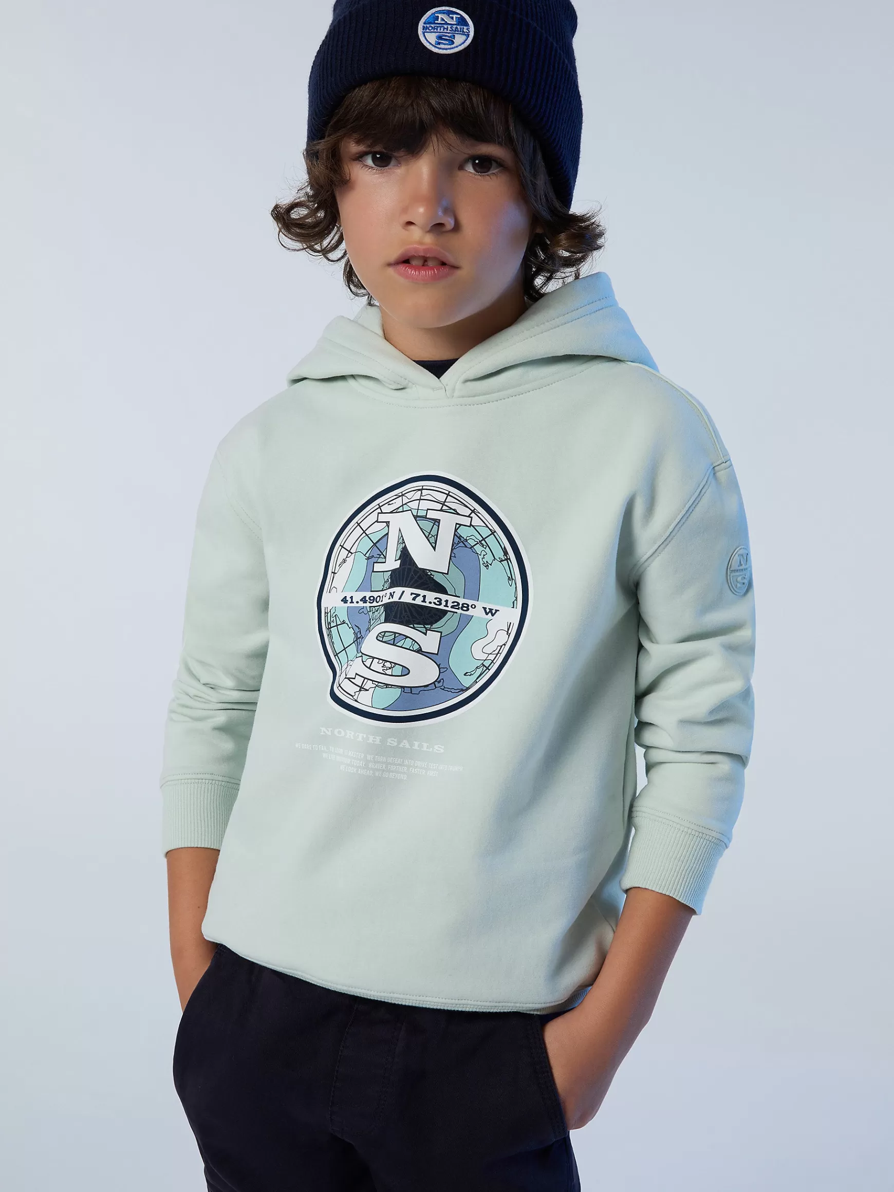 North Sails Felpa con maxi stampa> Outlet