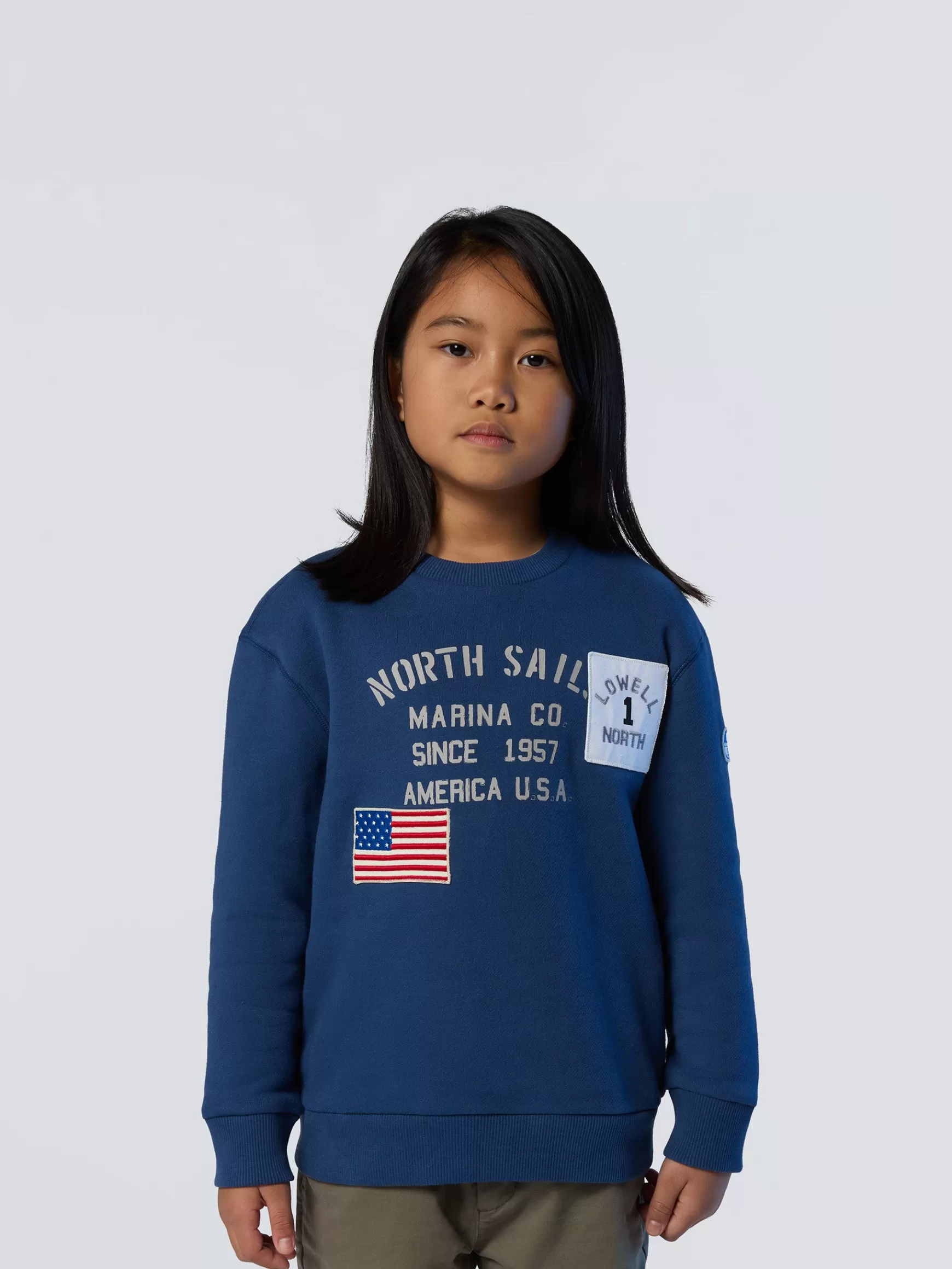 North Sails Felpa con patch riciclate> Felpe