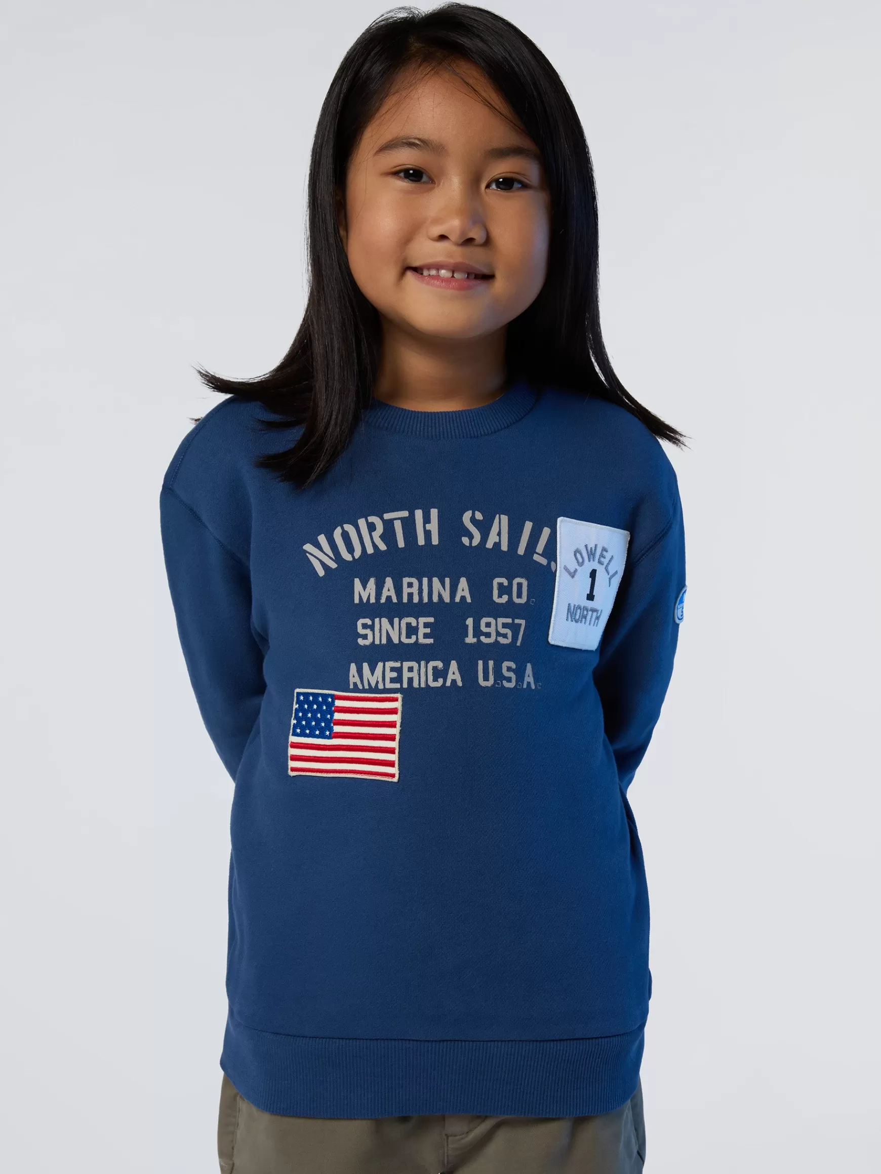 North Sails Felpa con patch riciclate> Felpe