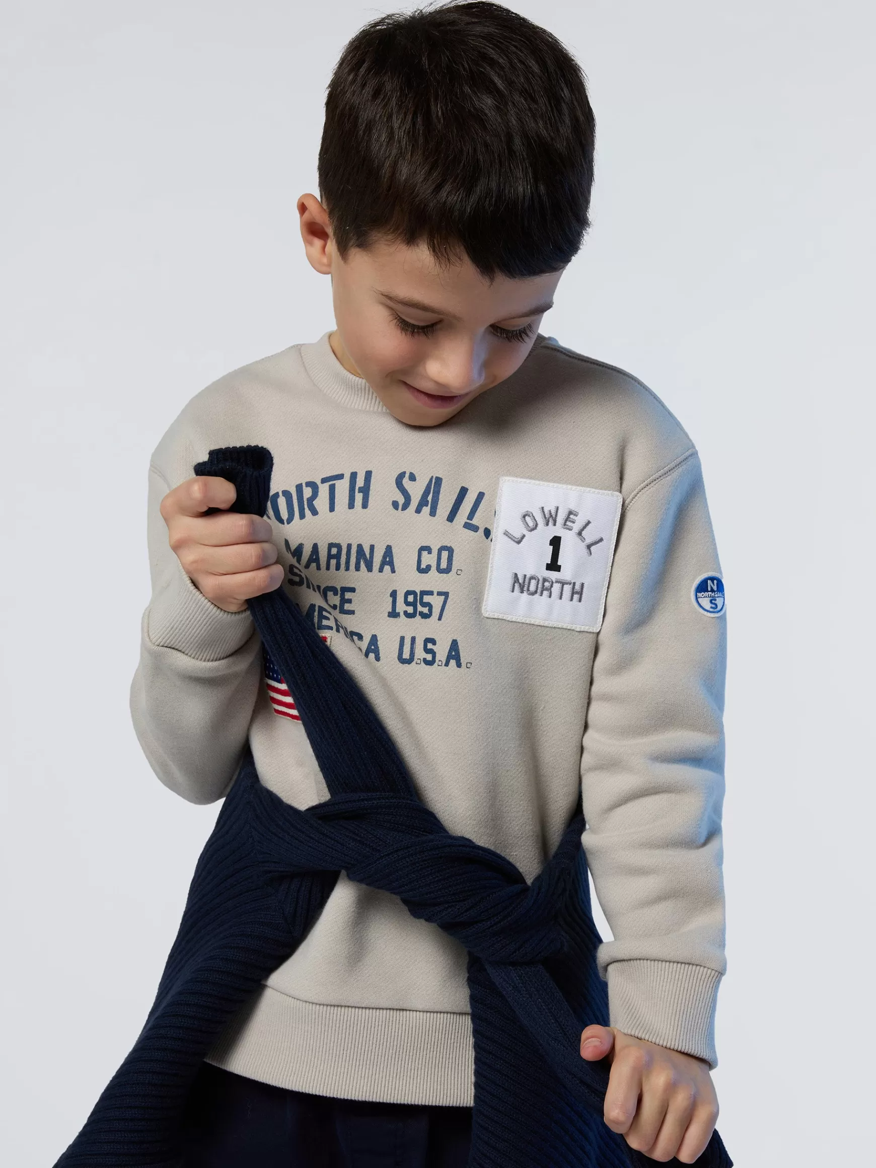 North Sails Felpa con patch riciclate> Felpe