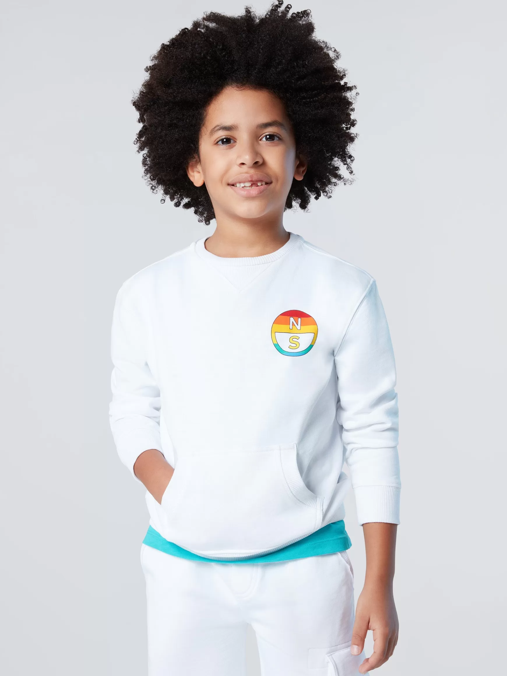 North Sails Felpa con stampa arcobaleno> Outlet